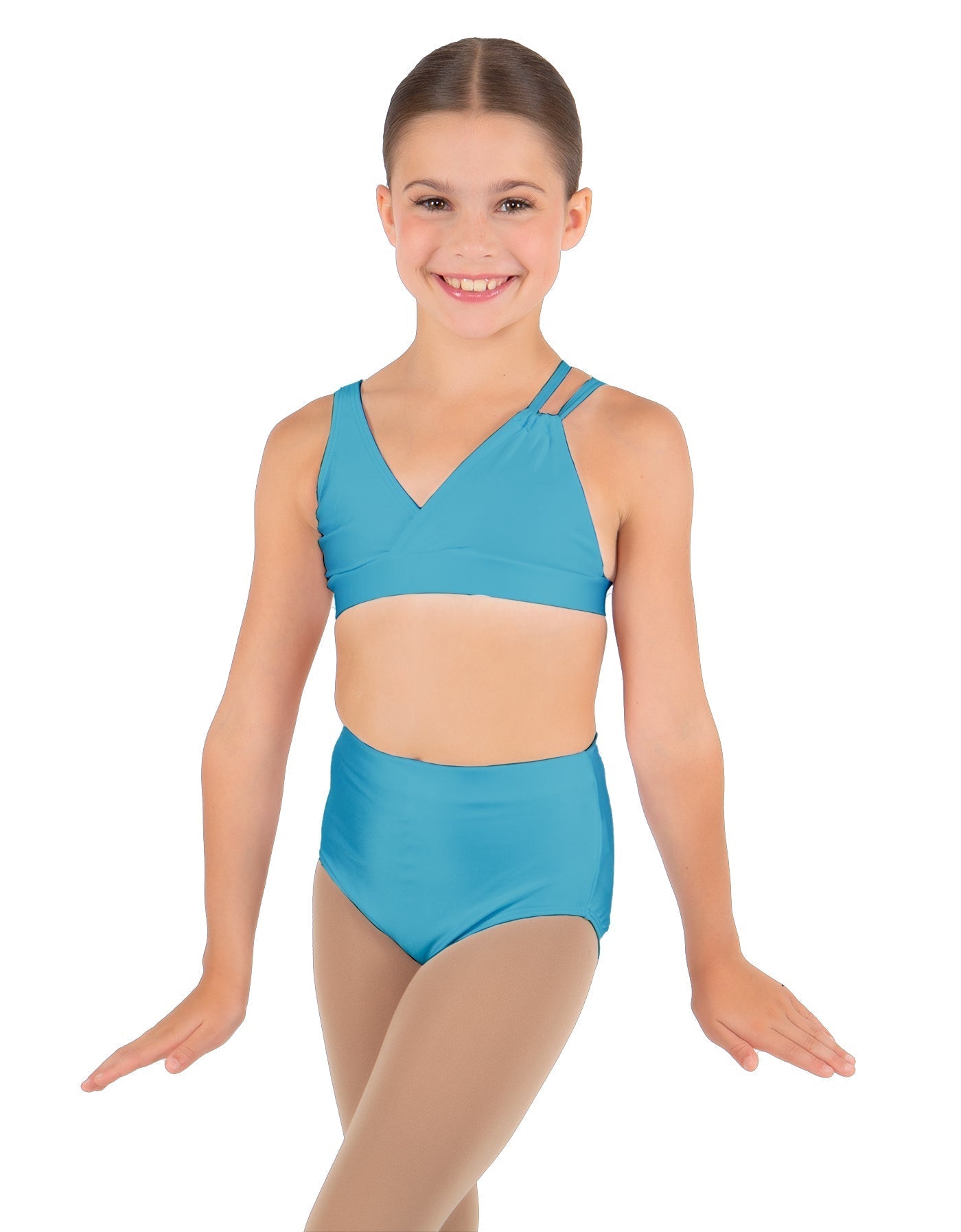 Solid Lycra Asymetric Bra