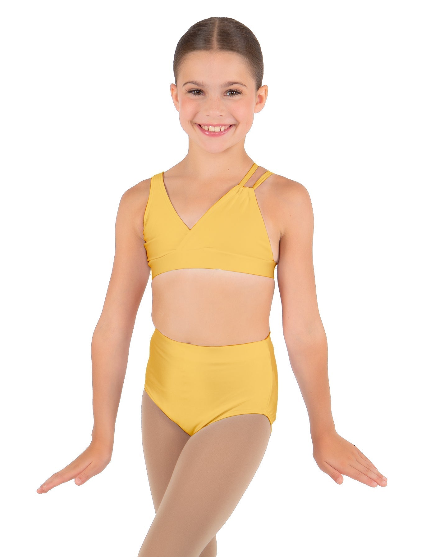 Solid Lycra Asymetric Bra