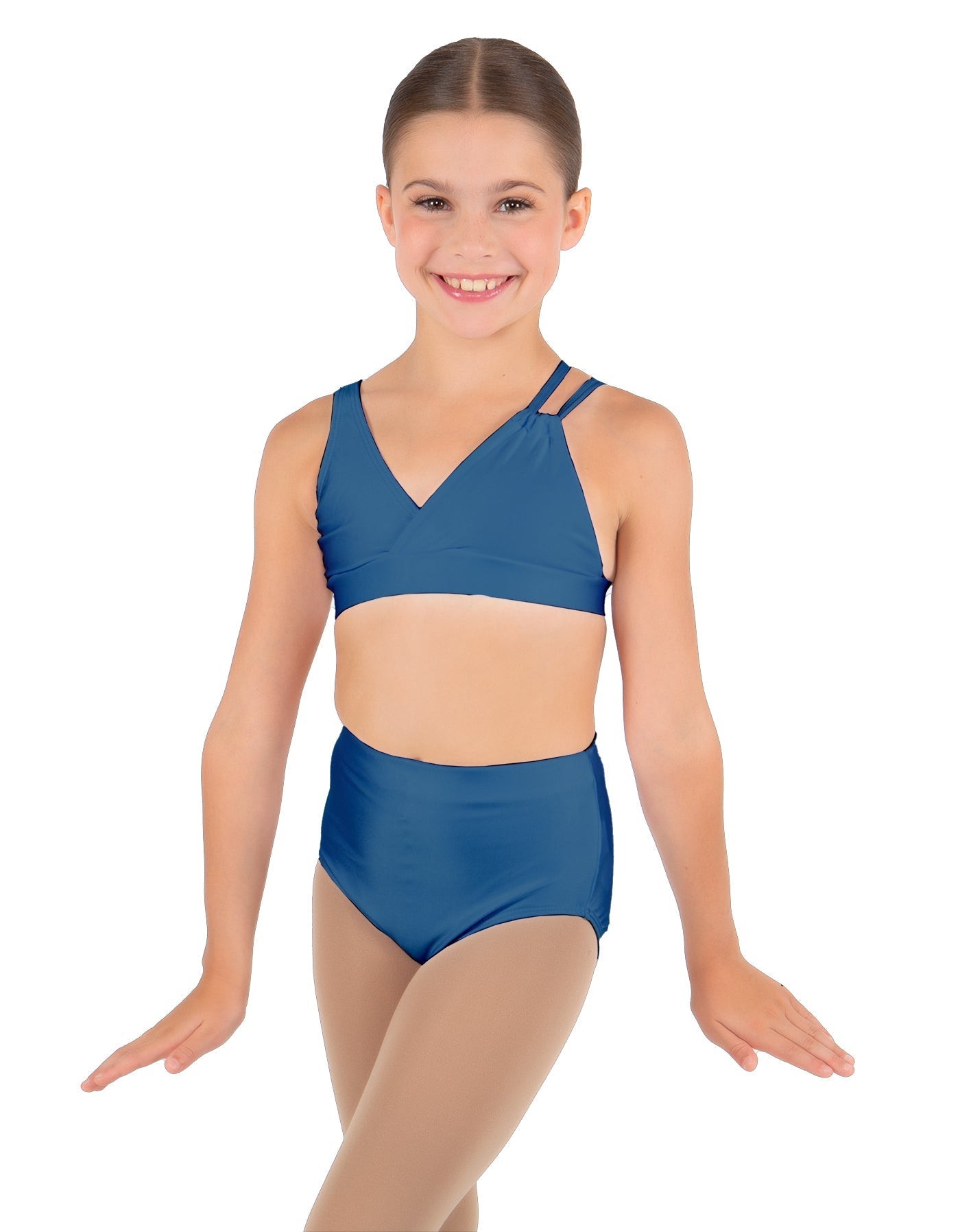Solid Lycra Asymetric Bra