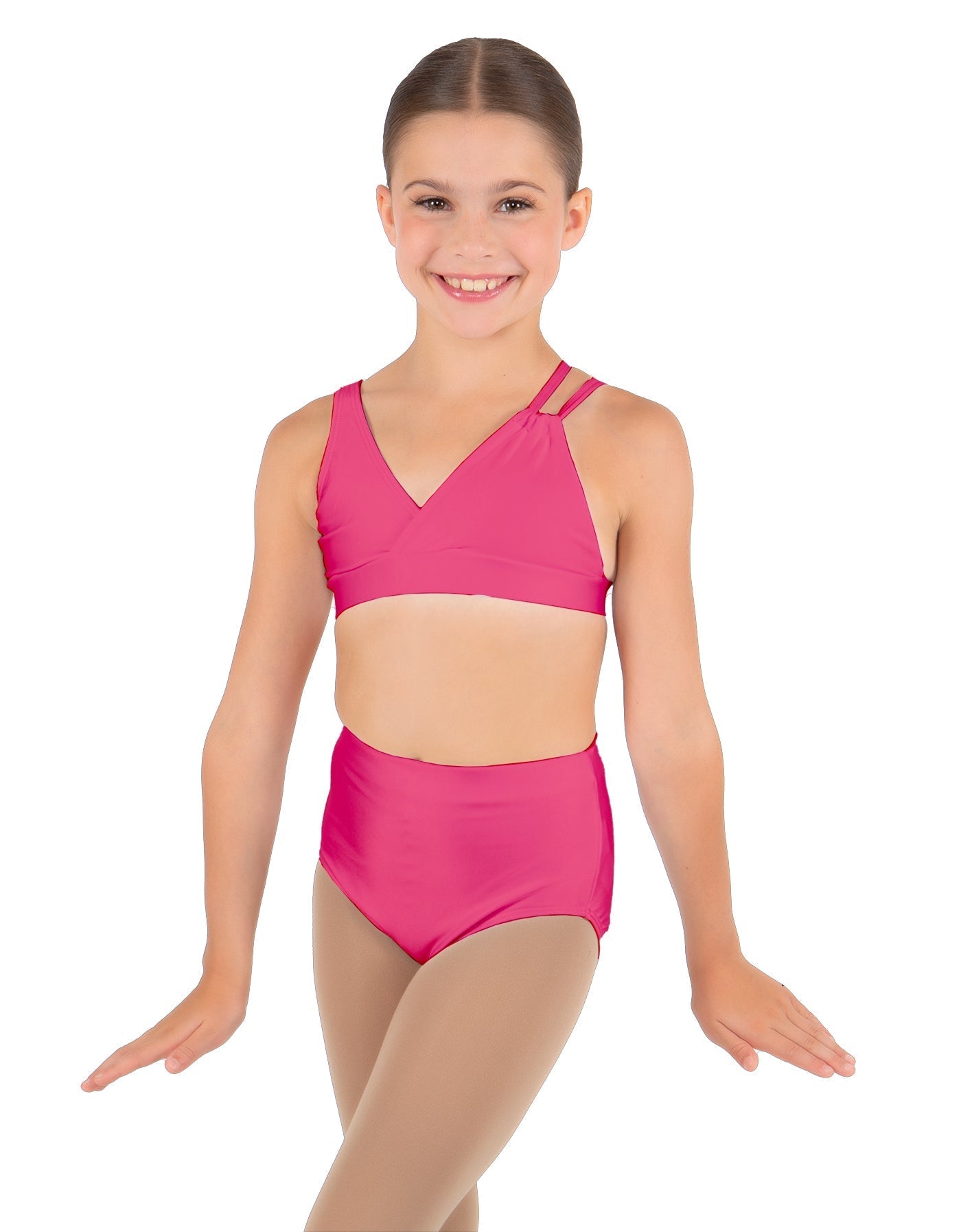 Solid Lycra Asymetric Bra