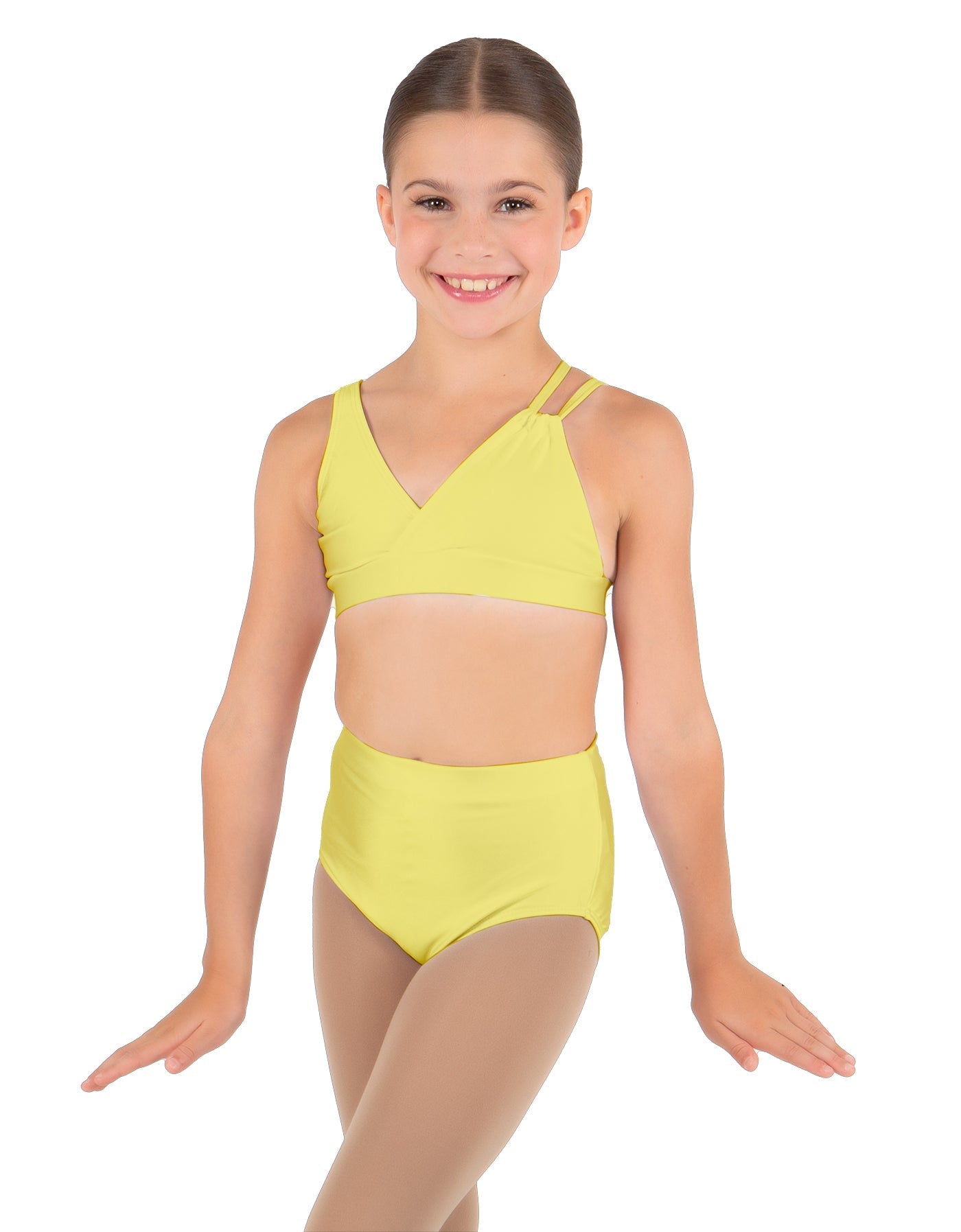 Solid Lycra Asymetric Bra