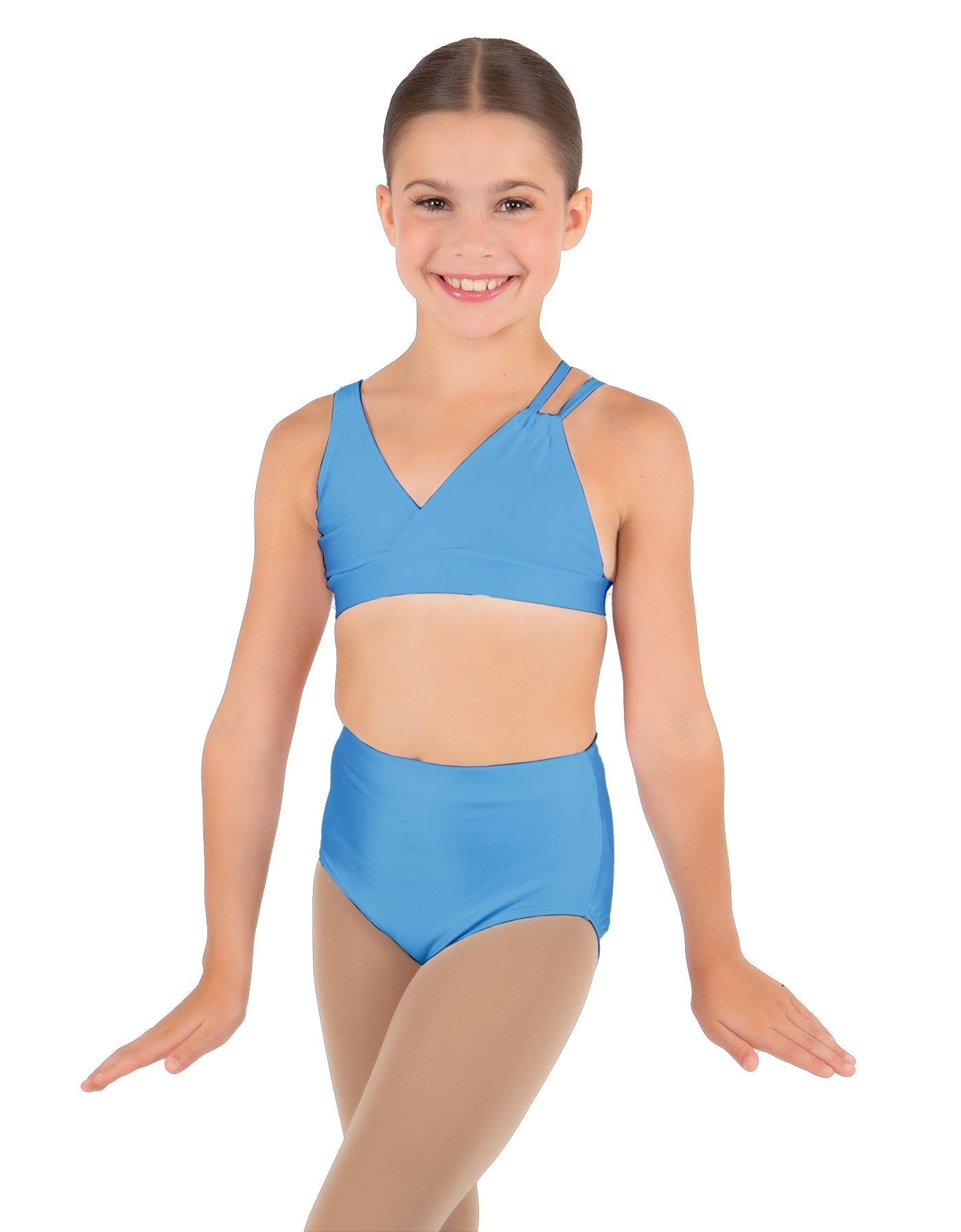 Solid Lycra Asymetric Bra