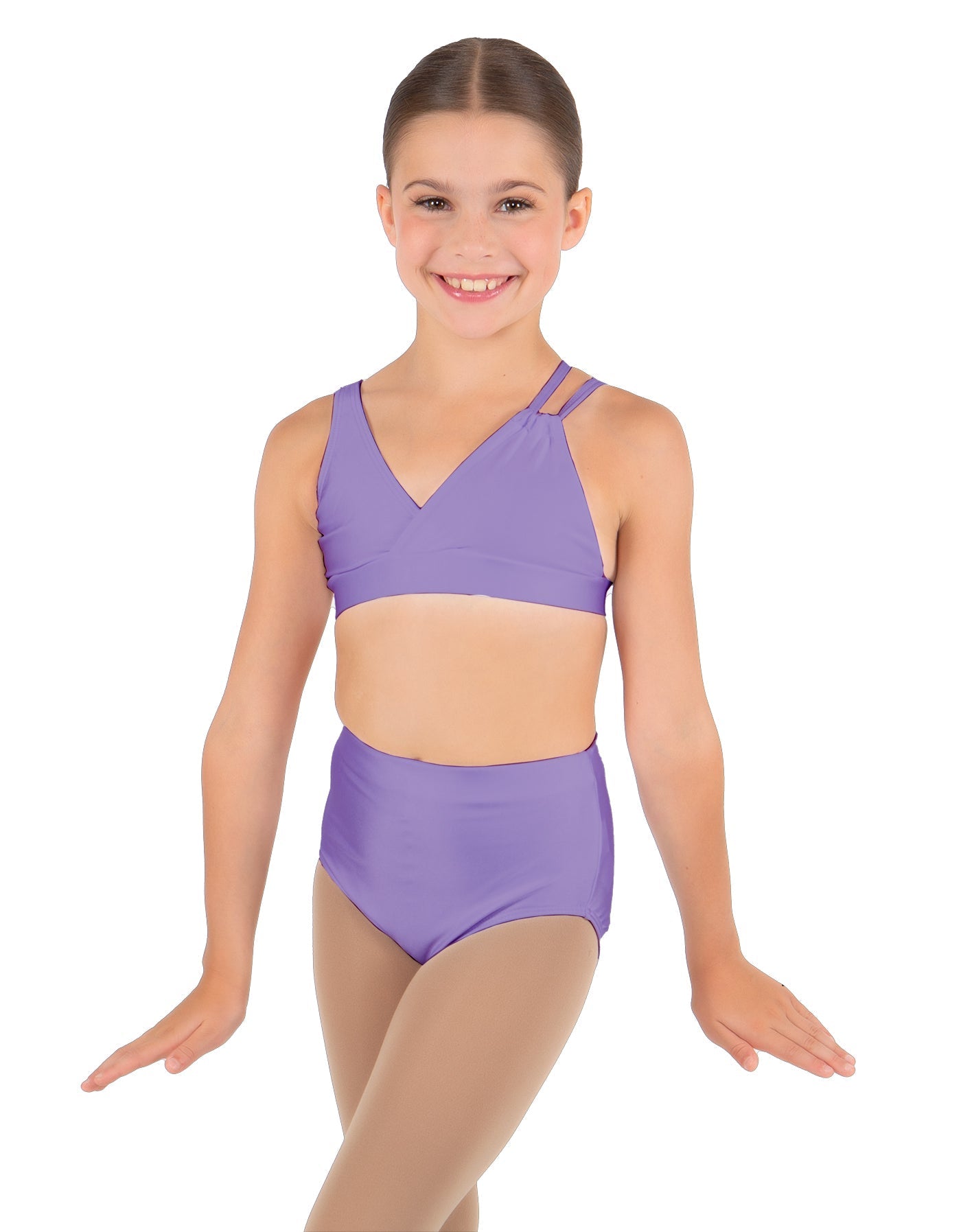 Solid Lycra Asymetric Bra