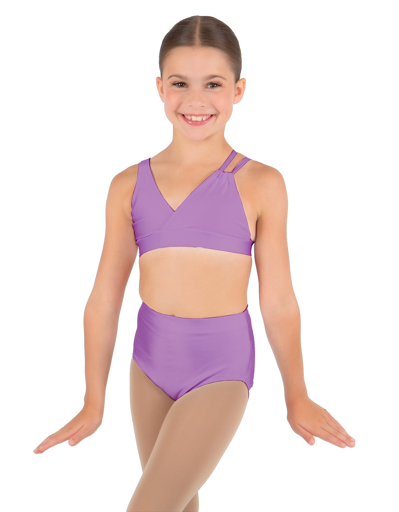 Solid Lycra Asymetric Bra