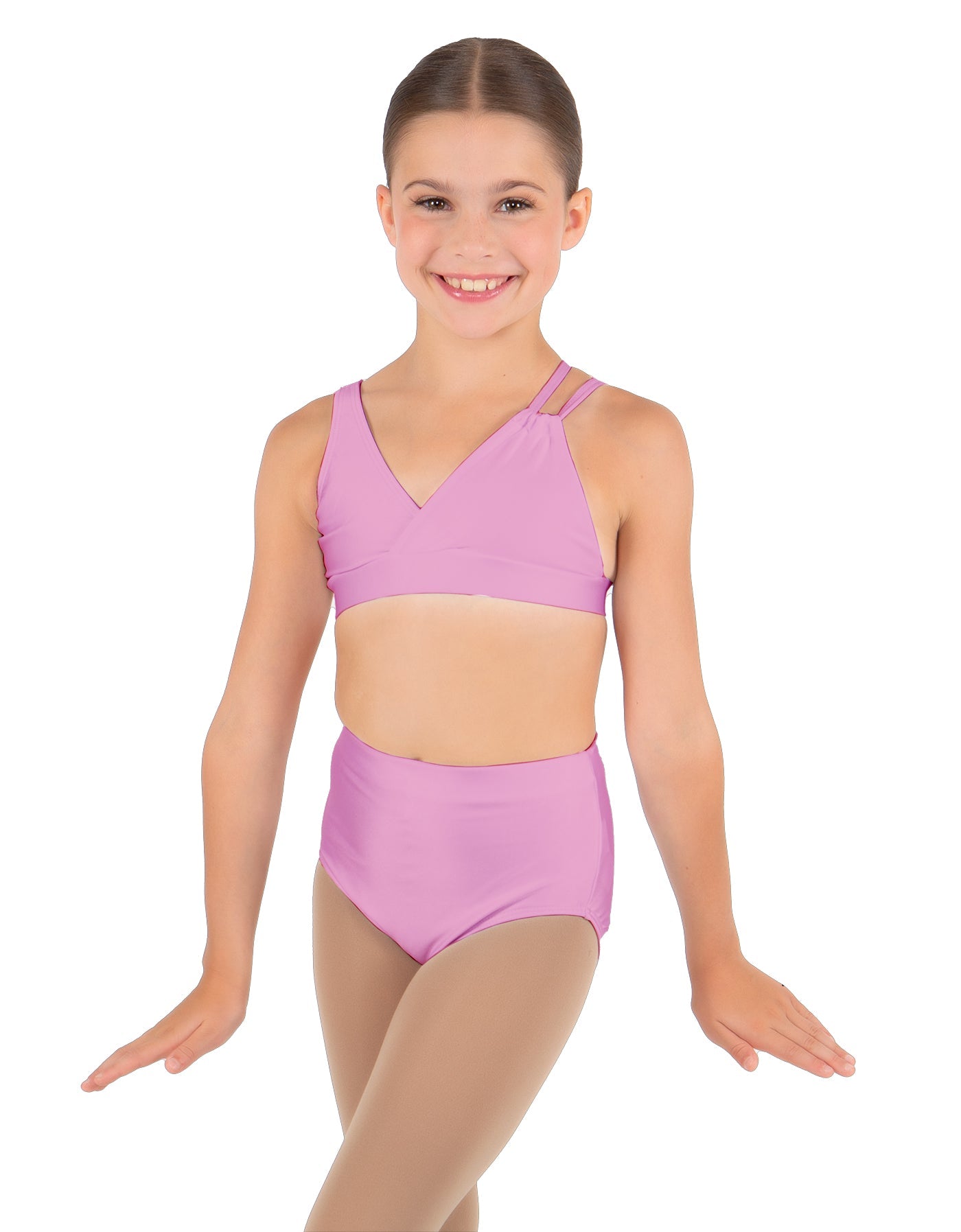 Solid Lycra Asymetric Bra