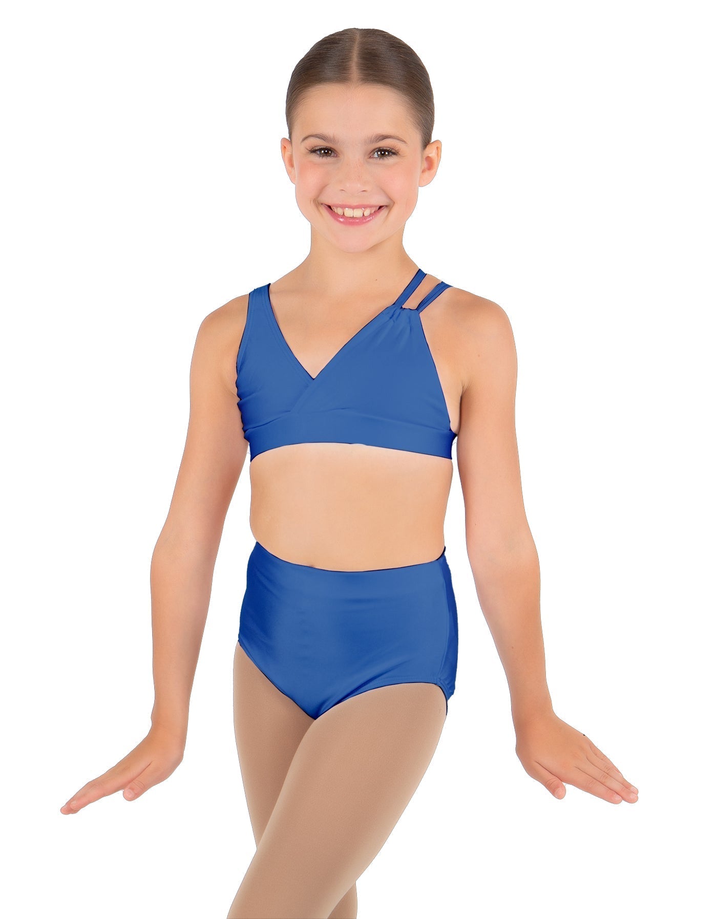 Solid Lycra Asymetric Bra