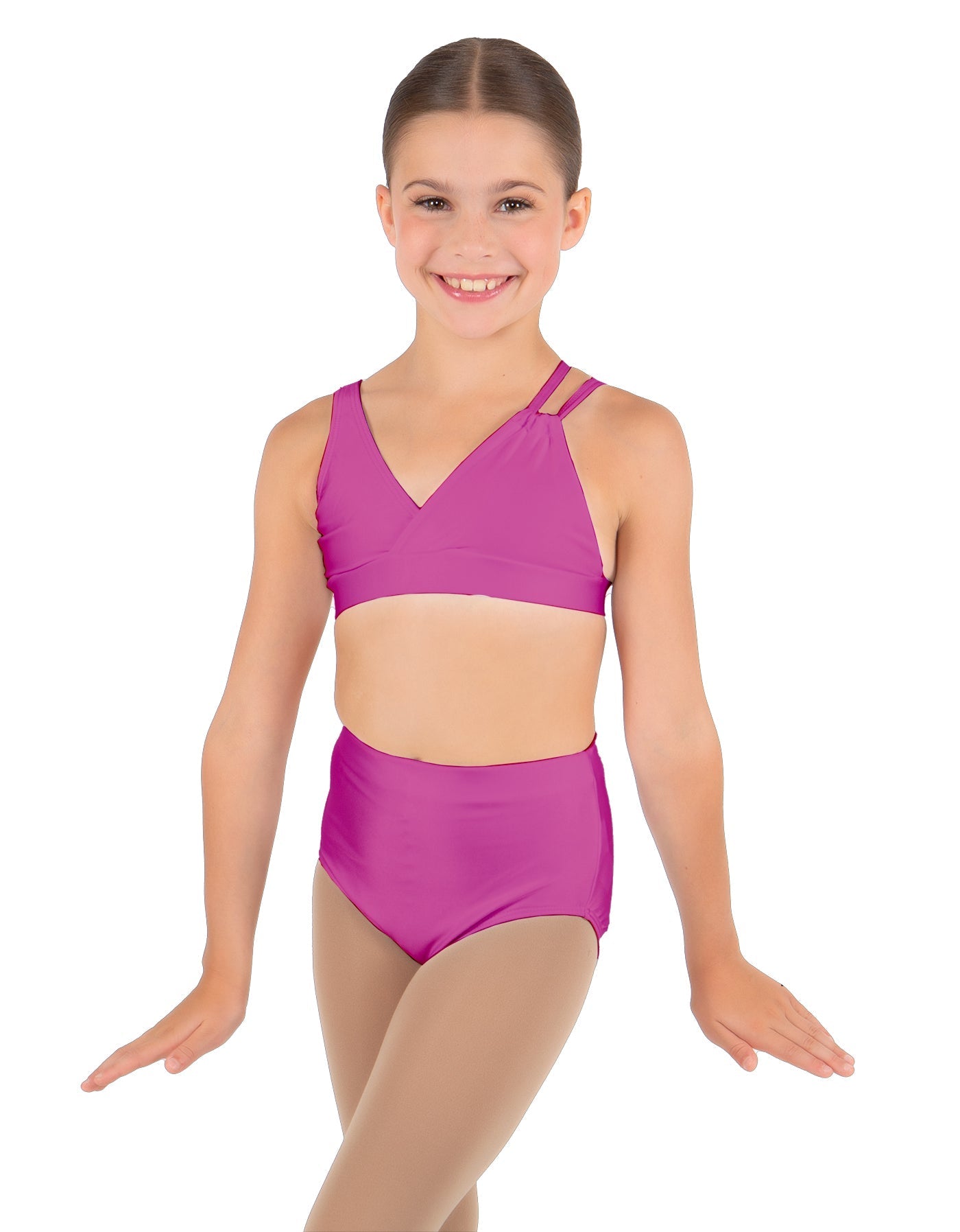 Solid Lycra Asymetric Bra