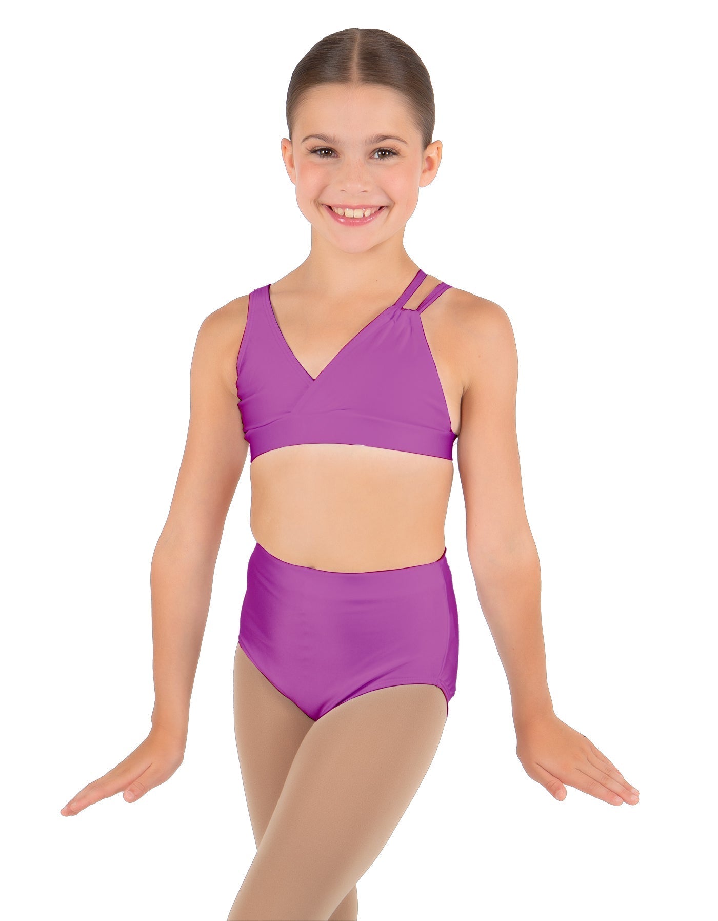 Solid Lycra Asymetric Bra