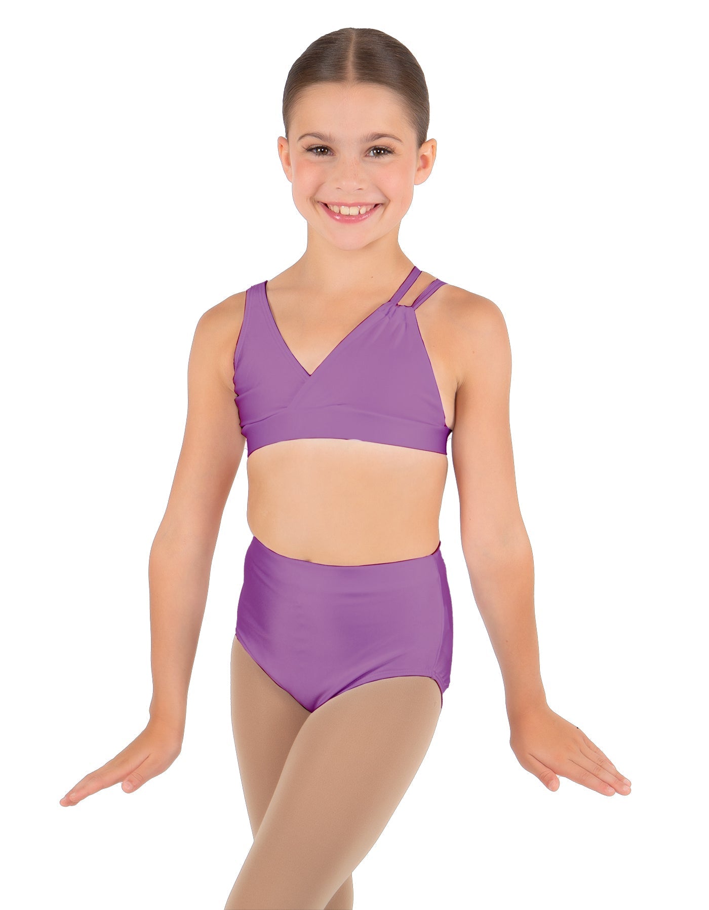 Solid Lycra Asymetric Bra