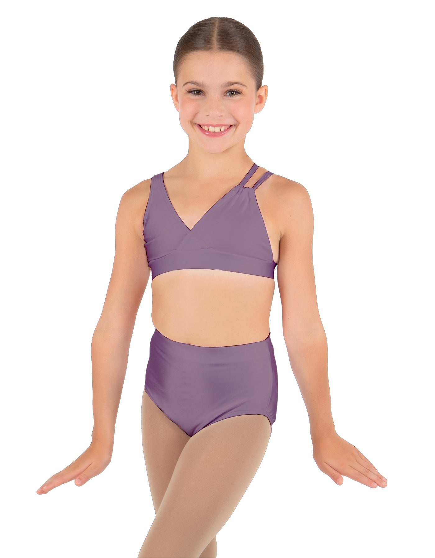 Solid Lycra Asymetric Bra