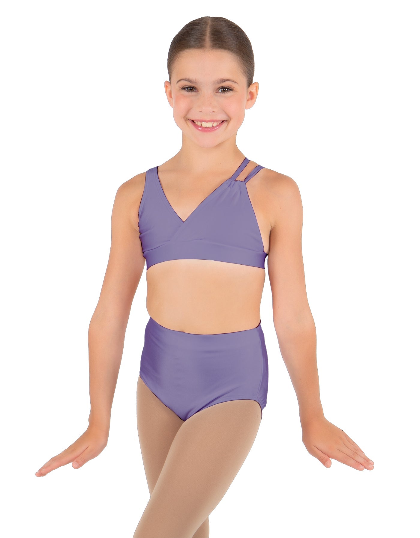 Solid Lycra Asymetric Bra
