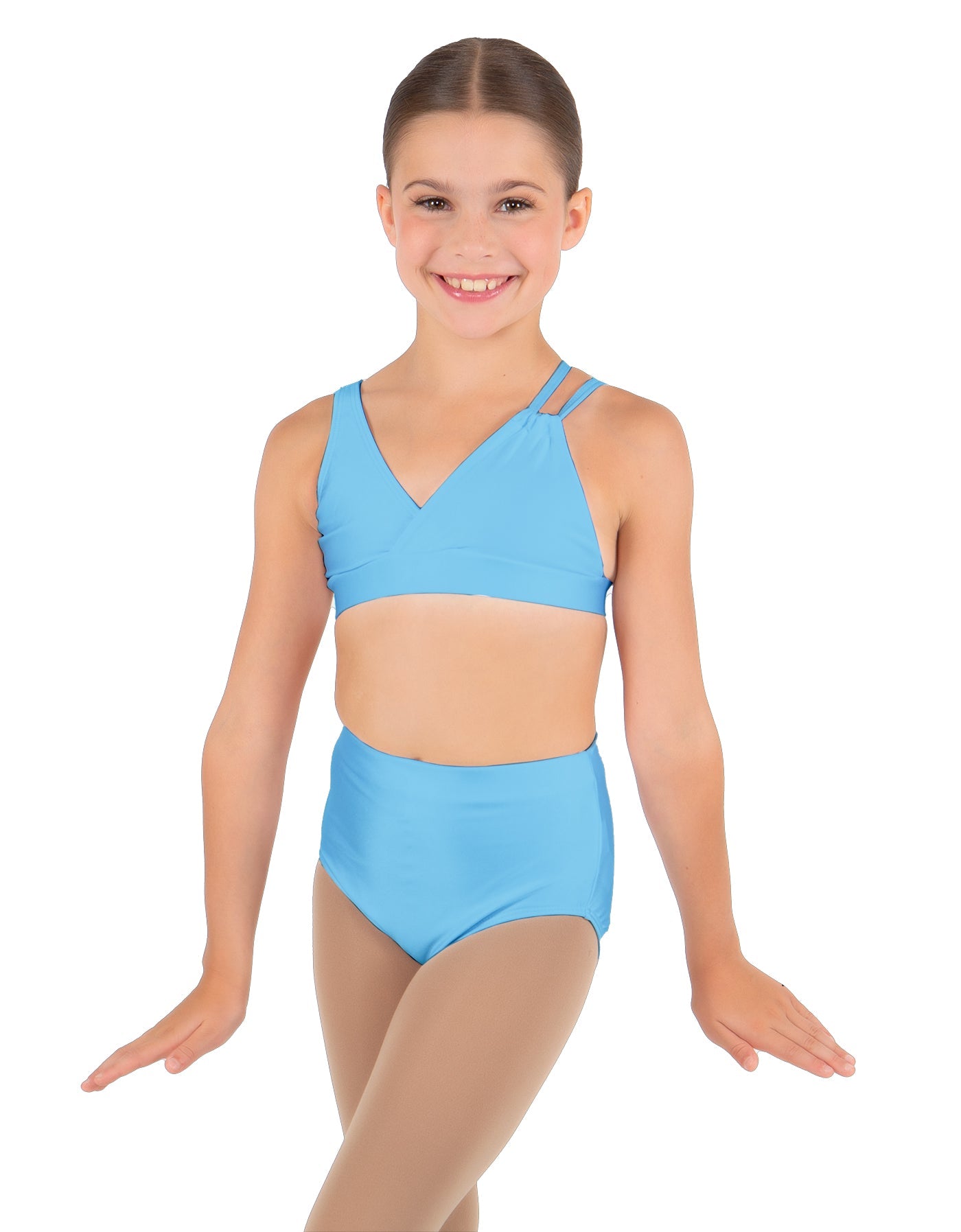 Solid Lycra Asymetric Bra