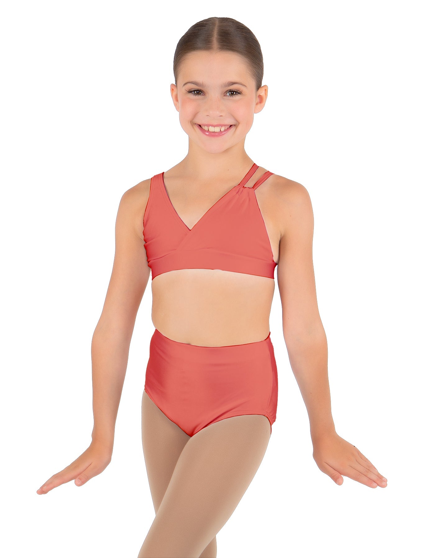Solid Lycra Asymetric Bra