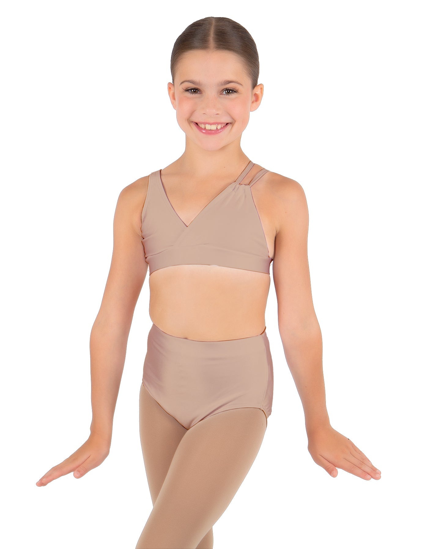 Solid Lycra Asymetric Bra