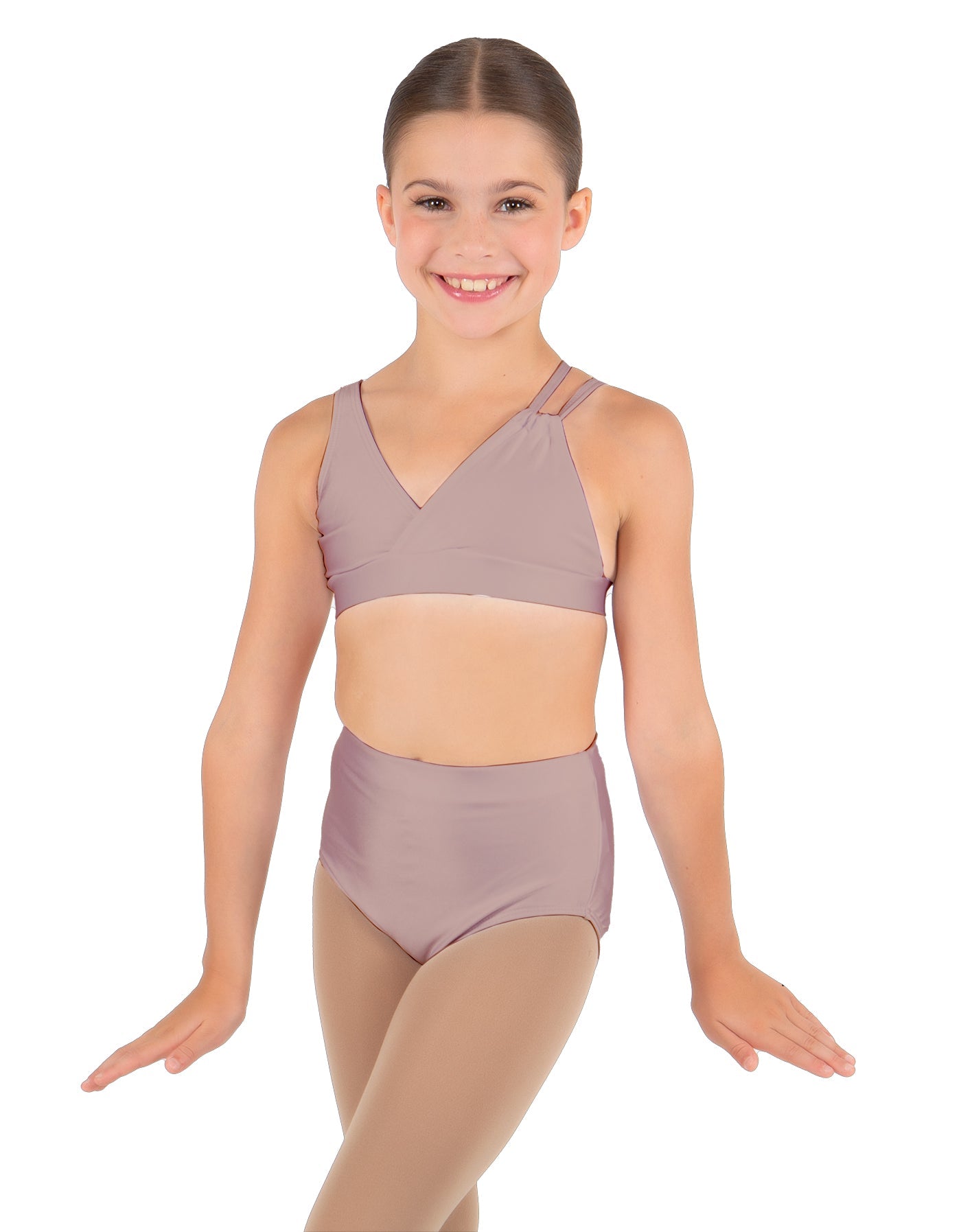 Solid Lycra Asymetric Bra