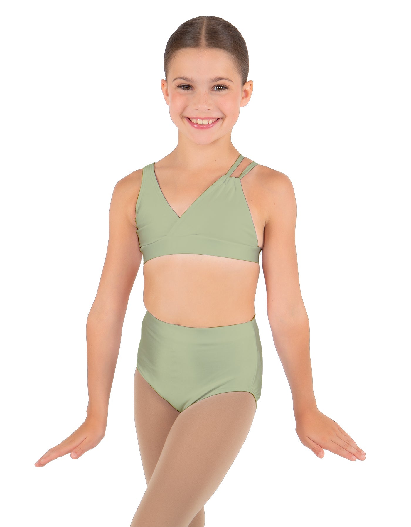 Solid Lycra Asymetric Bra