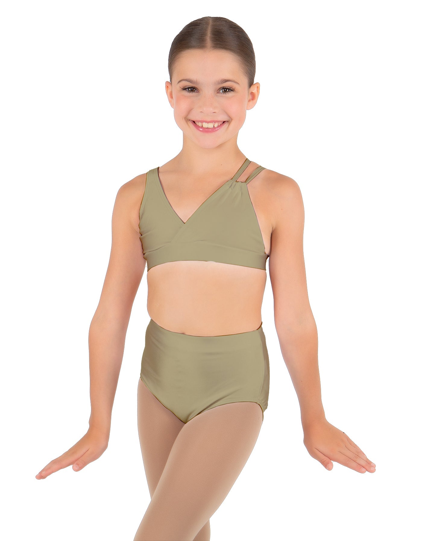 Solid Lycra Asymetric Bra