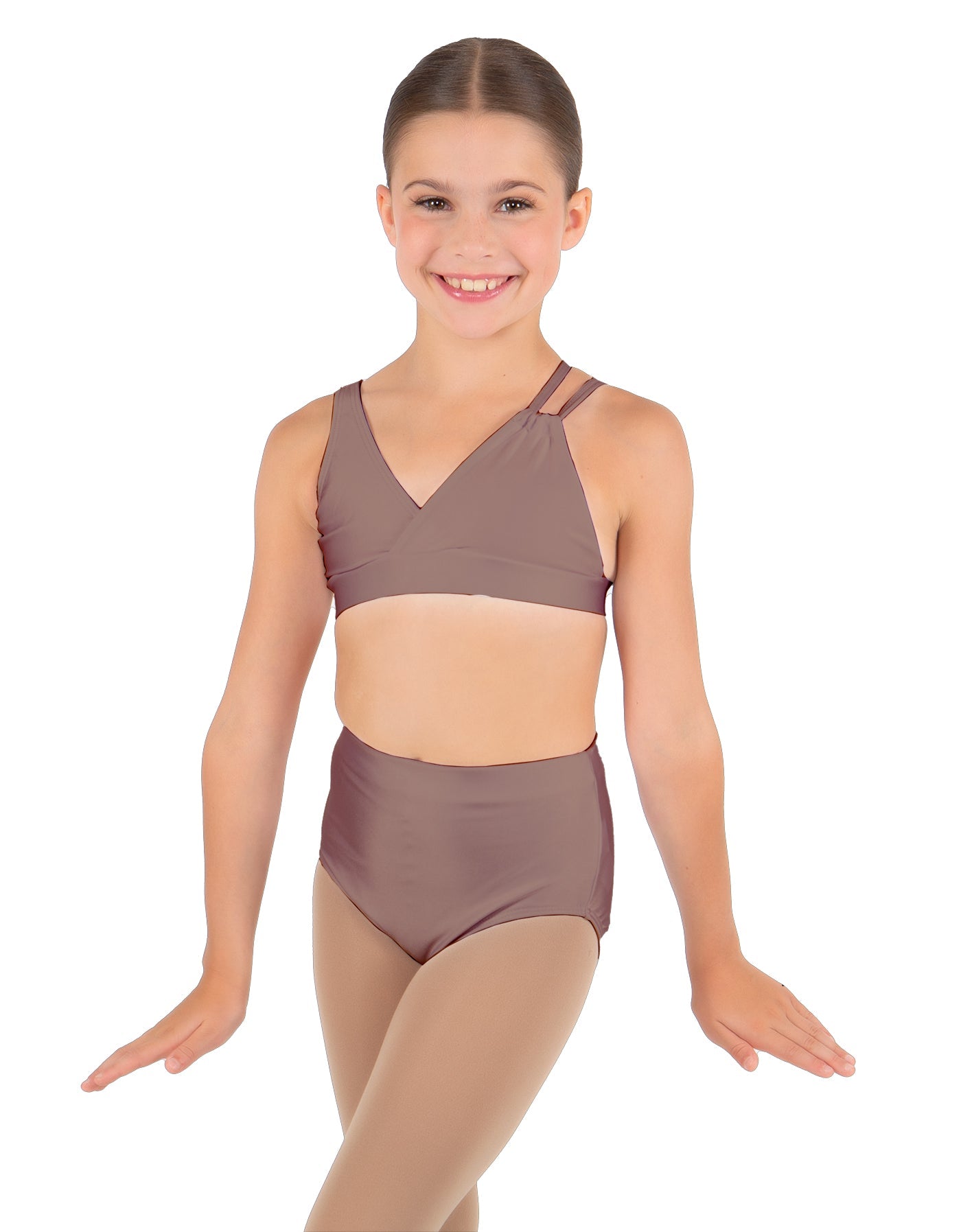 Solid Lycra Asymetric Bra