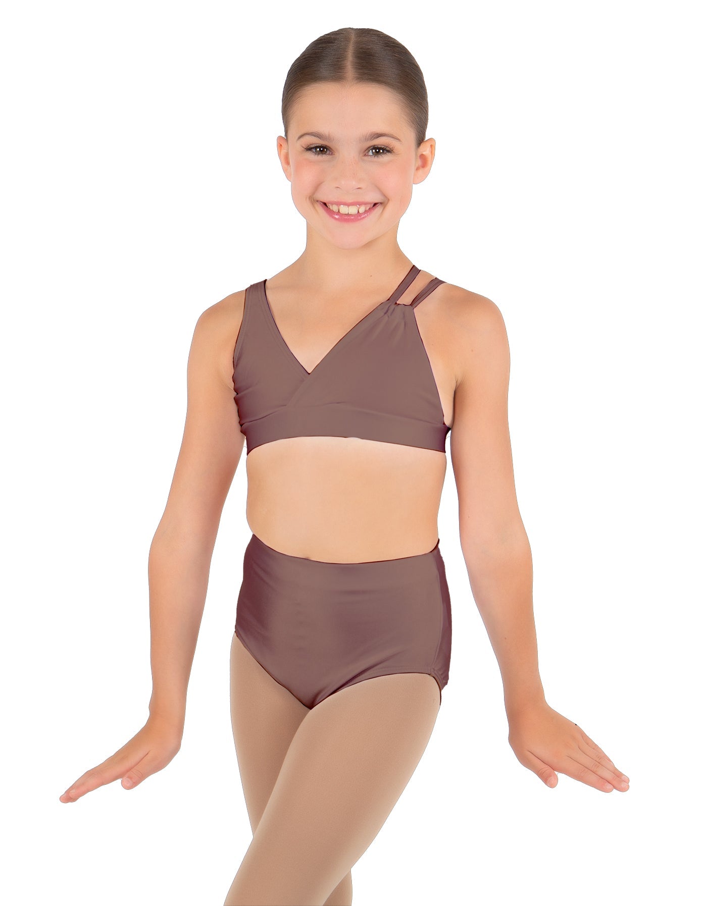 Solid Lycra Asymetric Bra