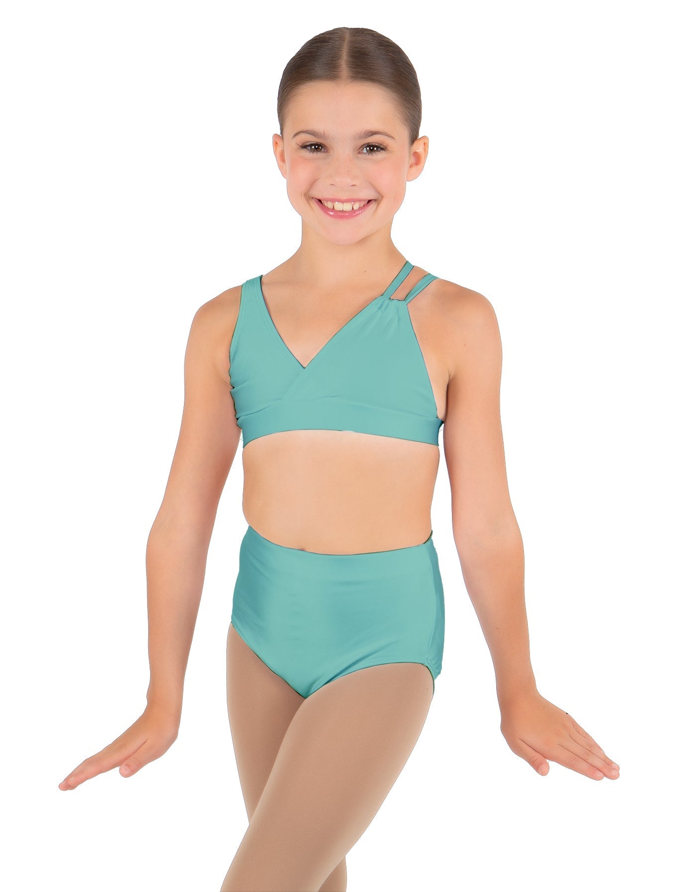 Solid Lycra Asymetric Bra