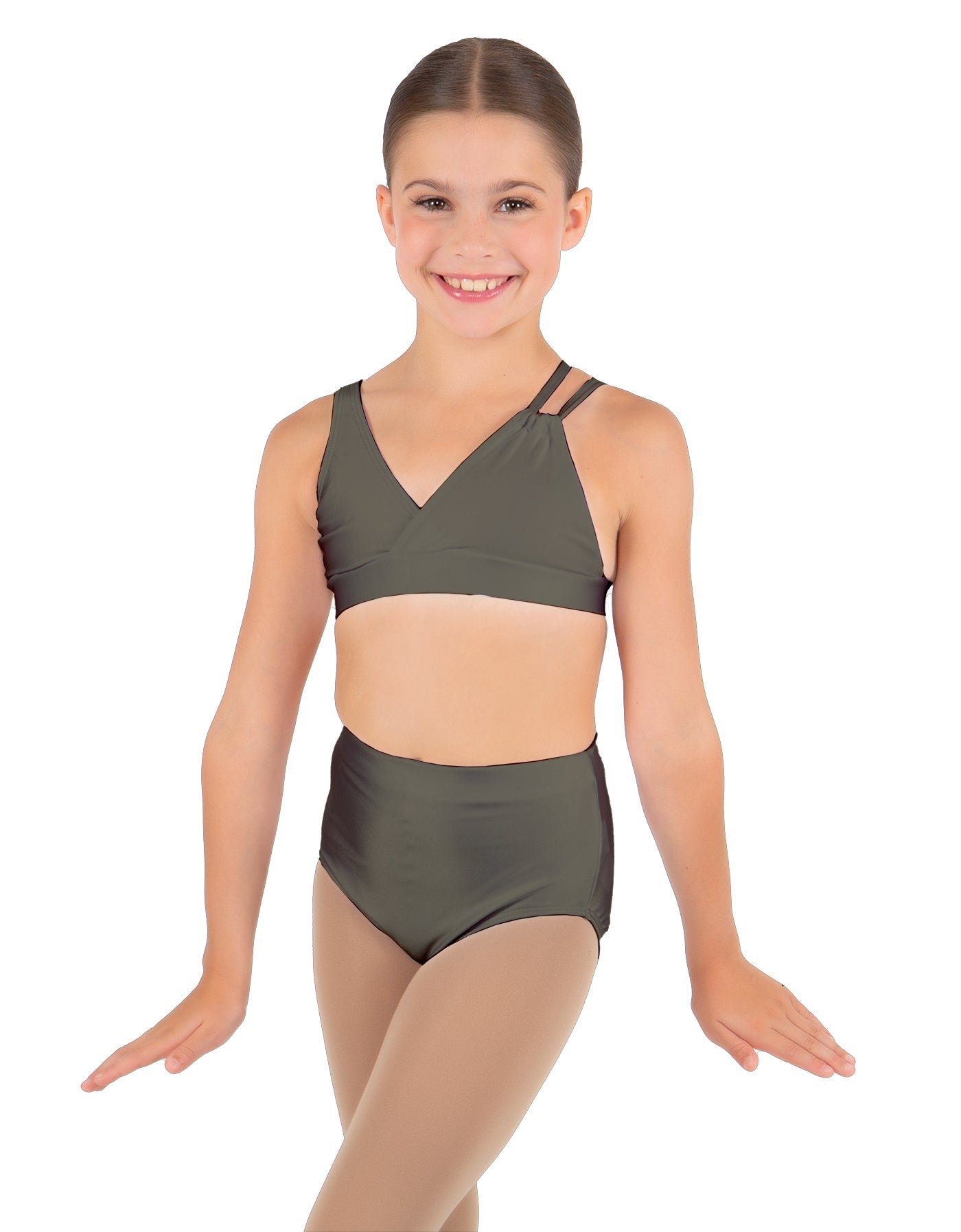 Solid Lycra Asymetric Bra
