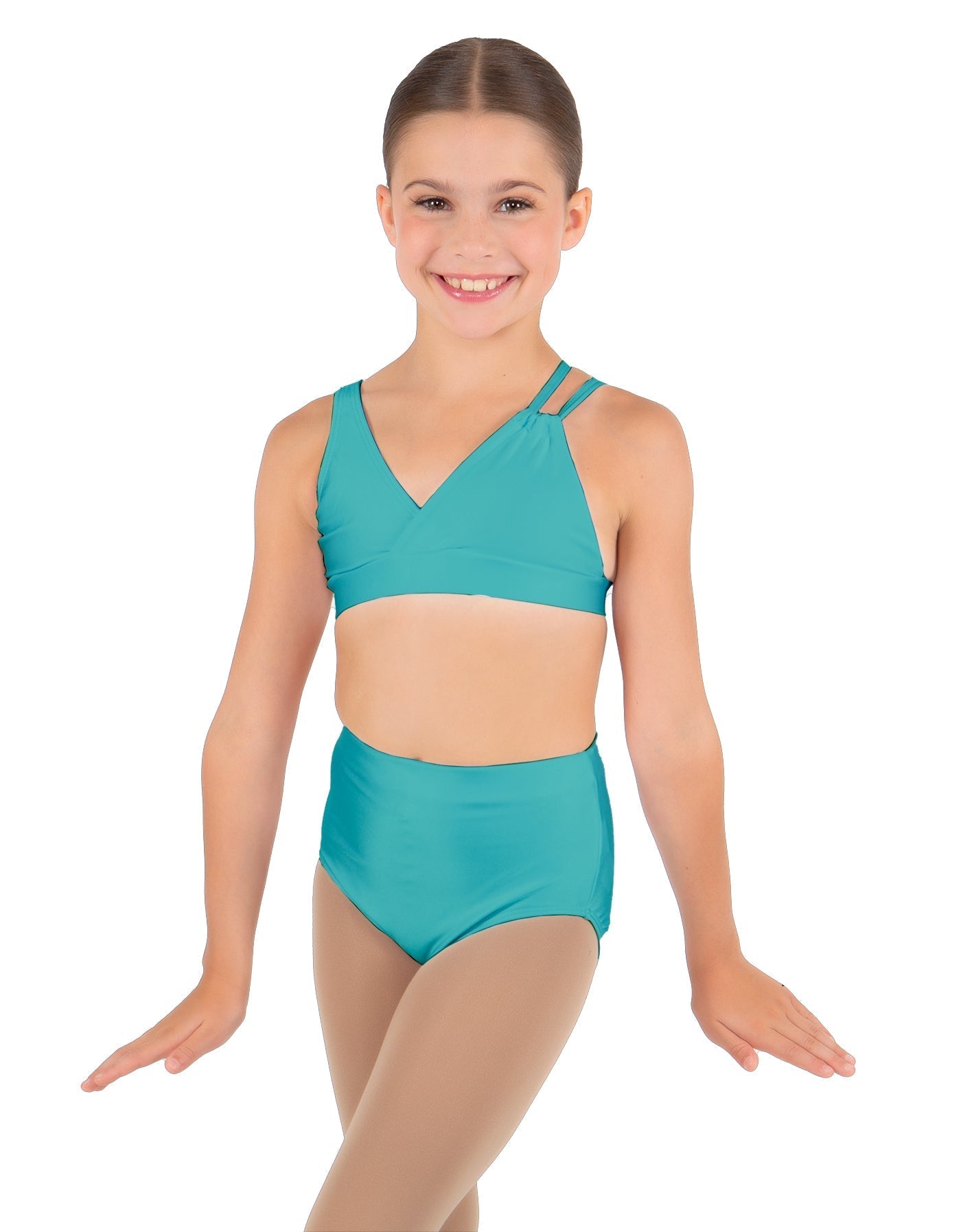 Solid Lycra Asymetric Bra