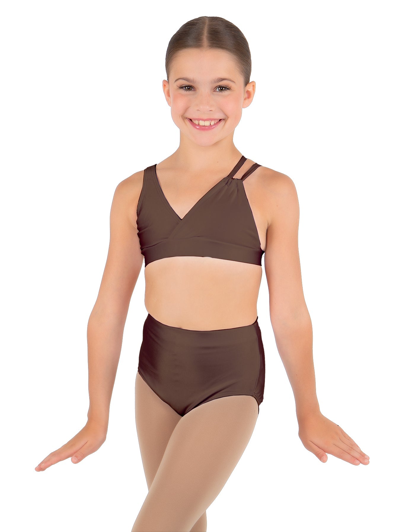 Solid Lycra Asymetric Bra
