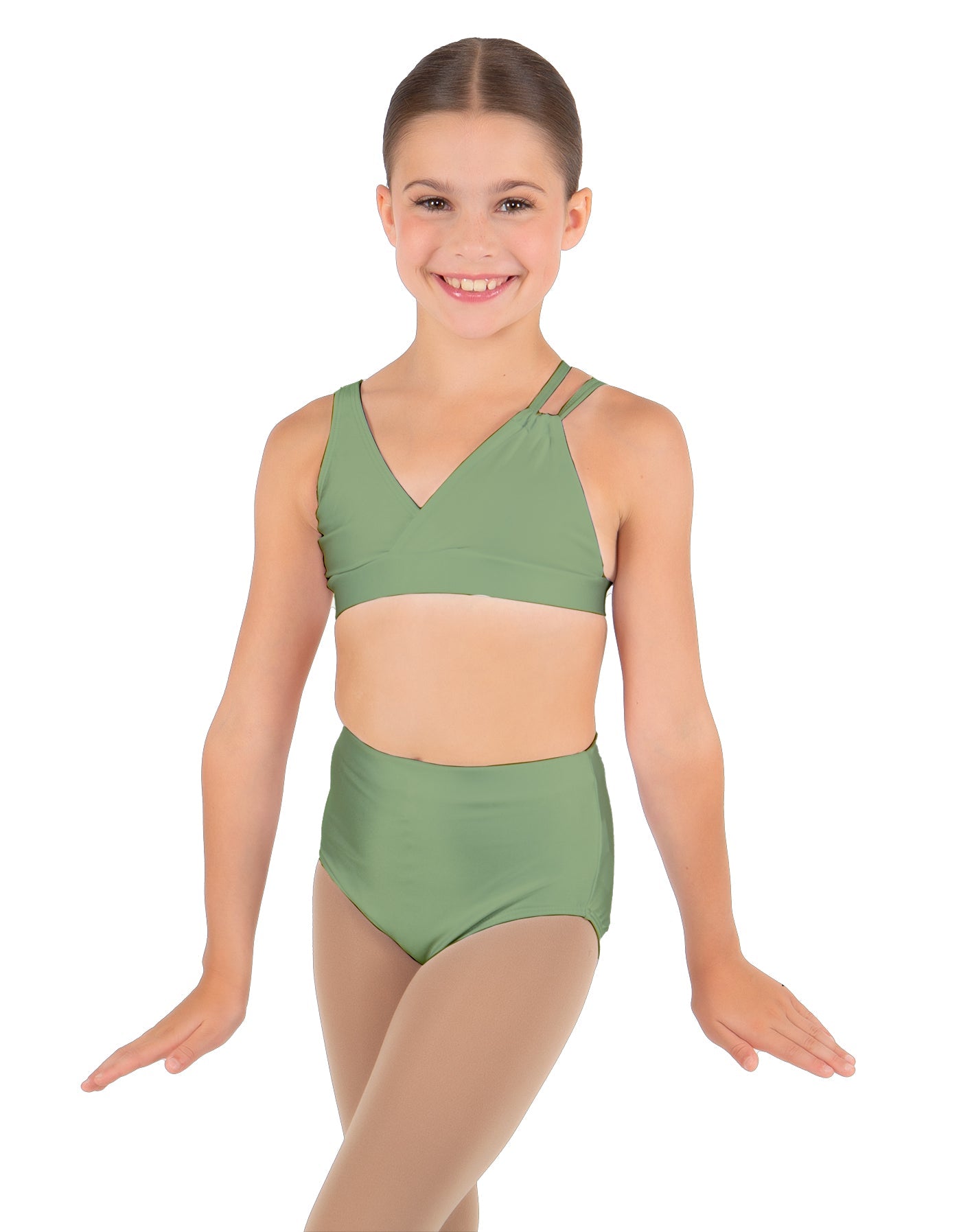 Solid Lycra Asymetric Bra