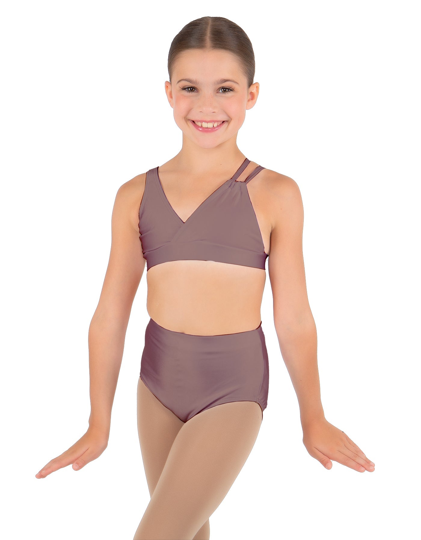 Solid Lycra Asymetric Bra