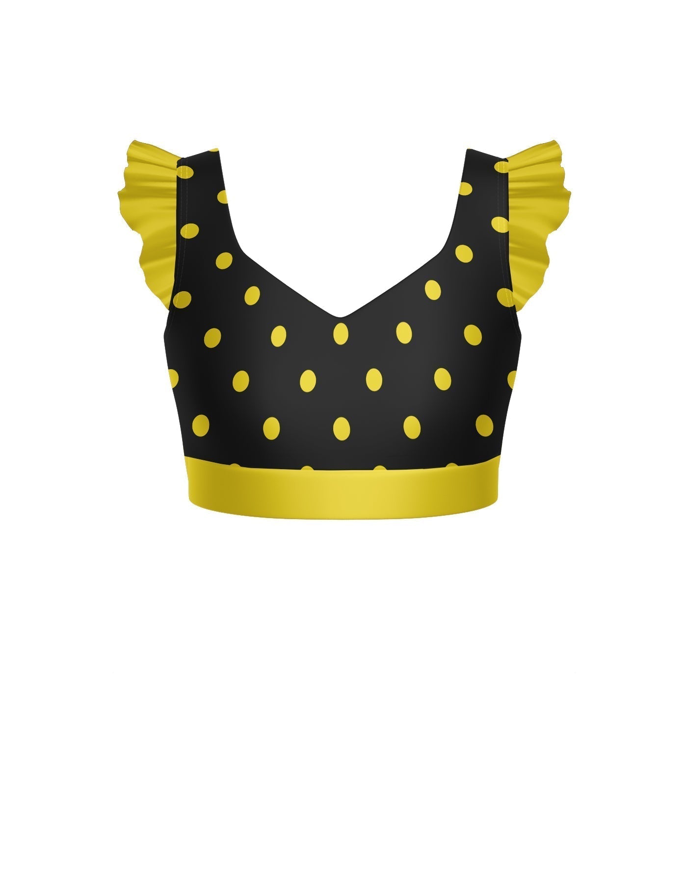 Surfin USA Sweetheart Crop Top Gather Sleeve