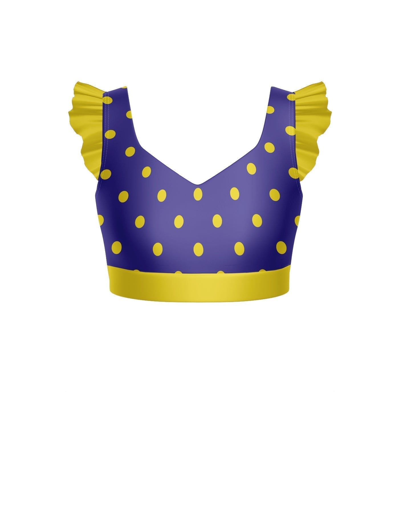 Surfin USA Sweetheart Crop Top Gather Sleeve