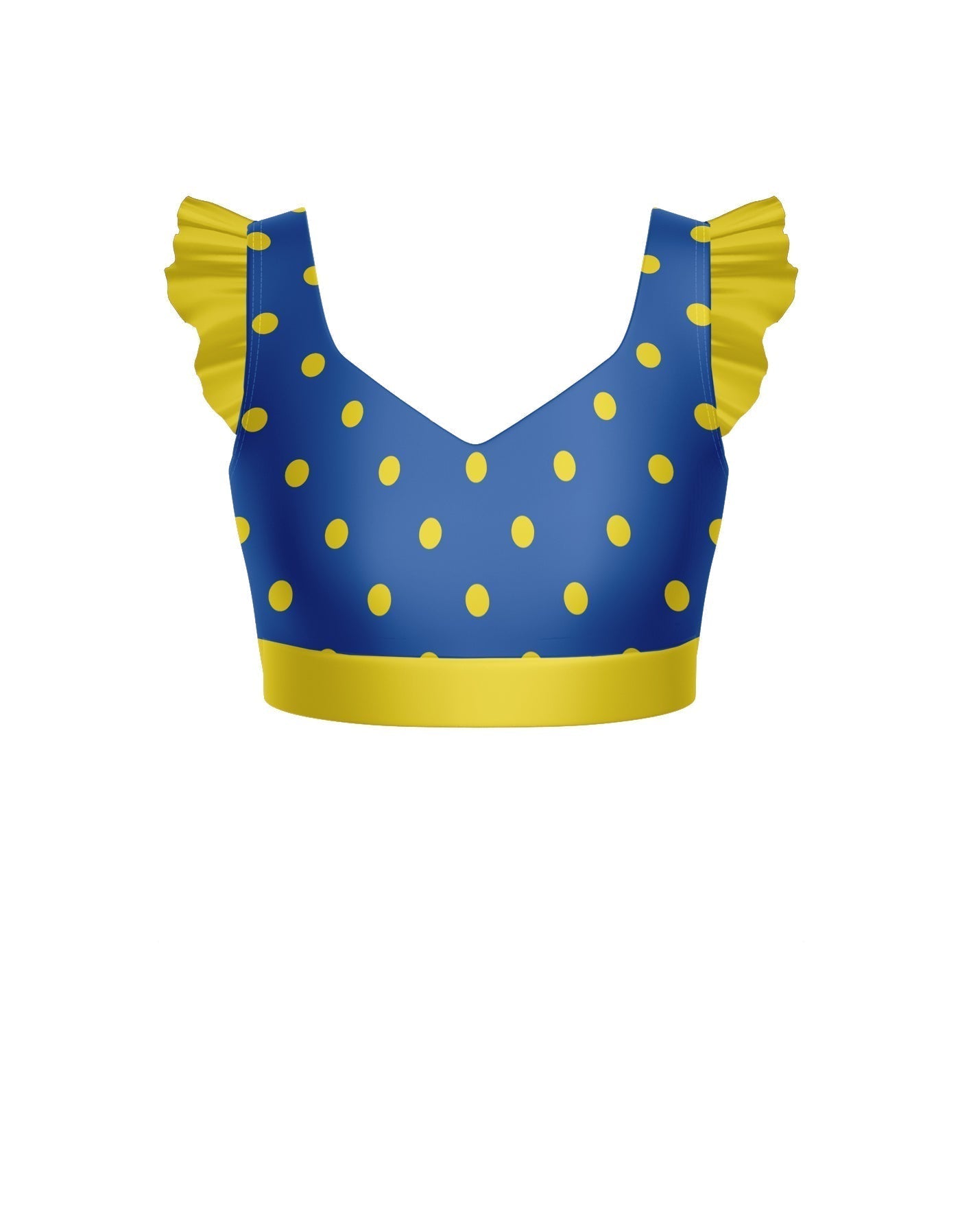 Surfin USA Sweetheart Crop Top Gather Sleeve