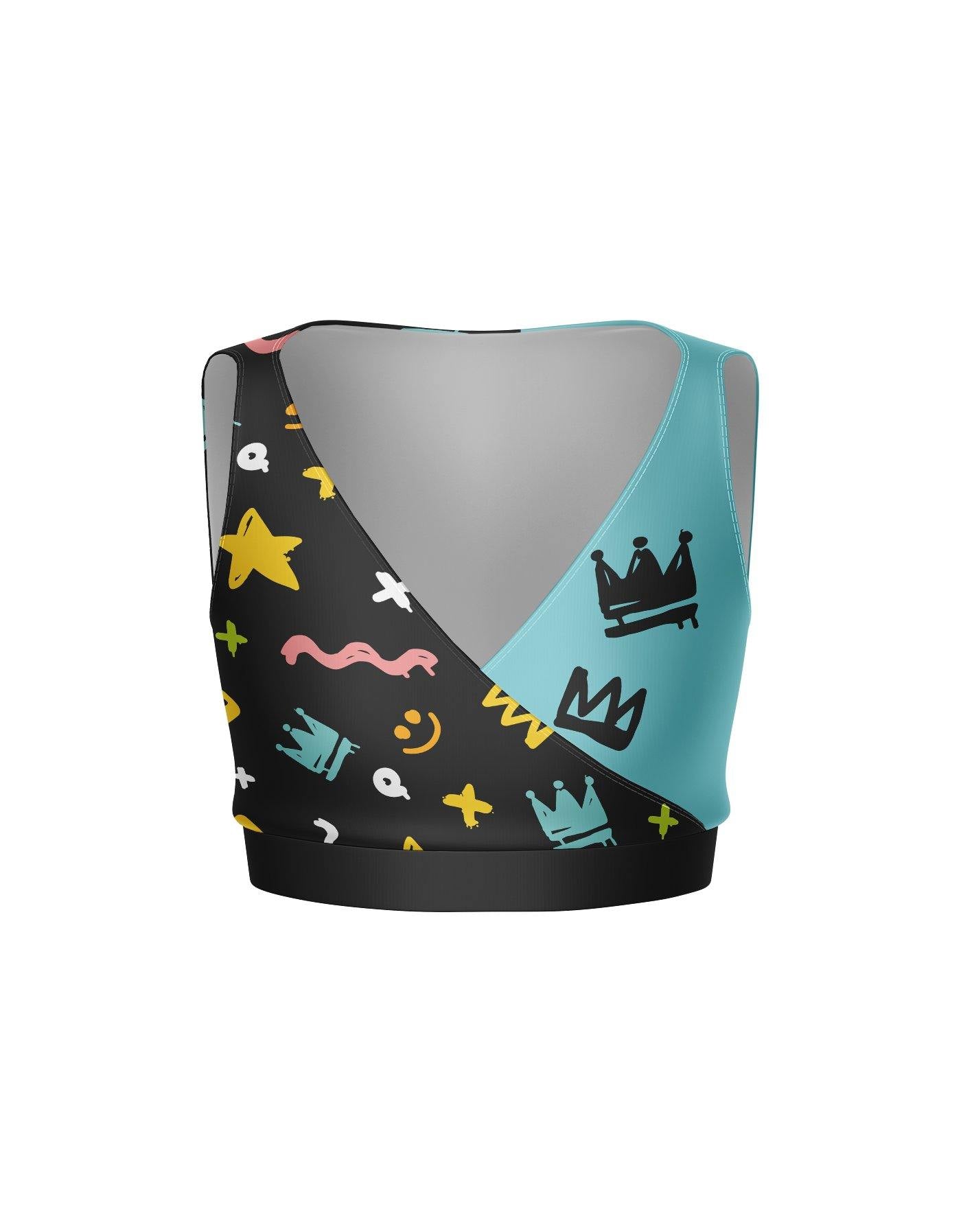 2 Tone Crossover Crop Top