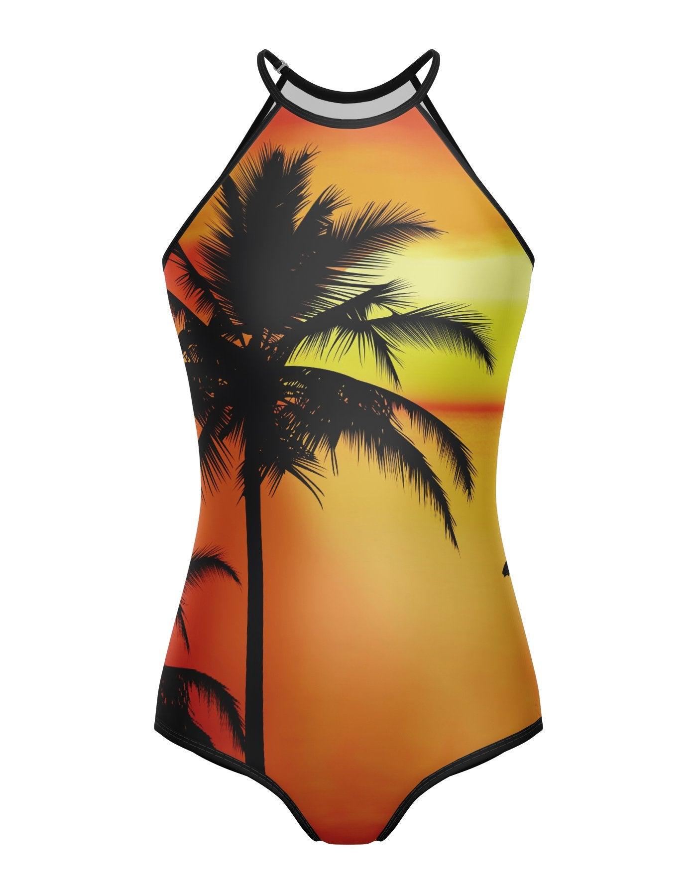 Tropical Halter Leotard
