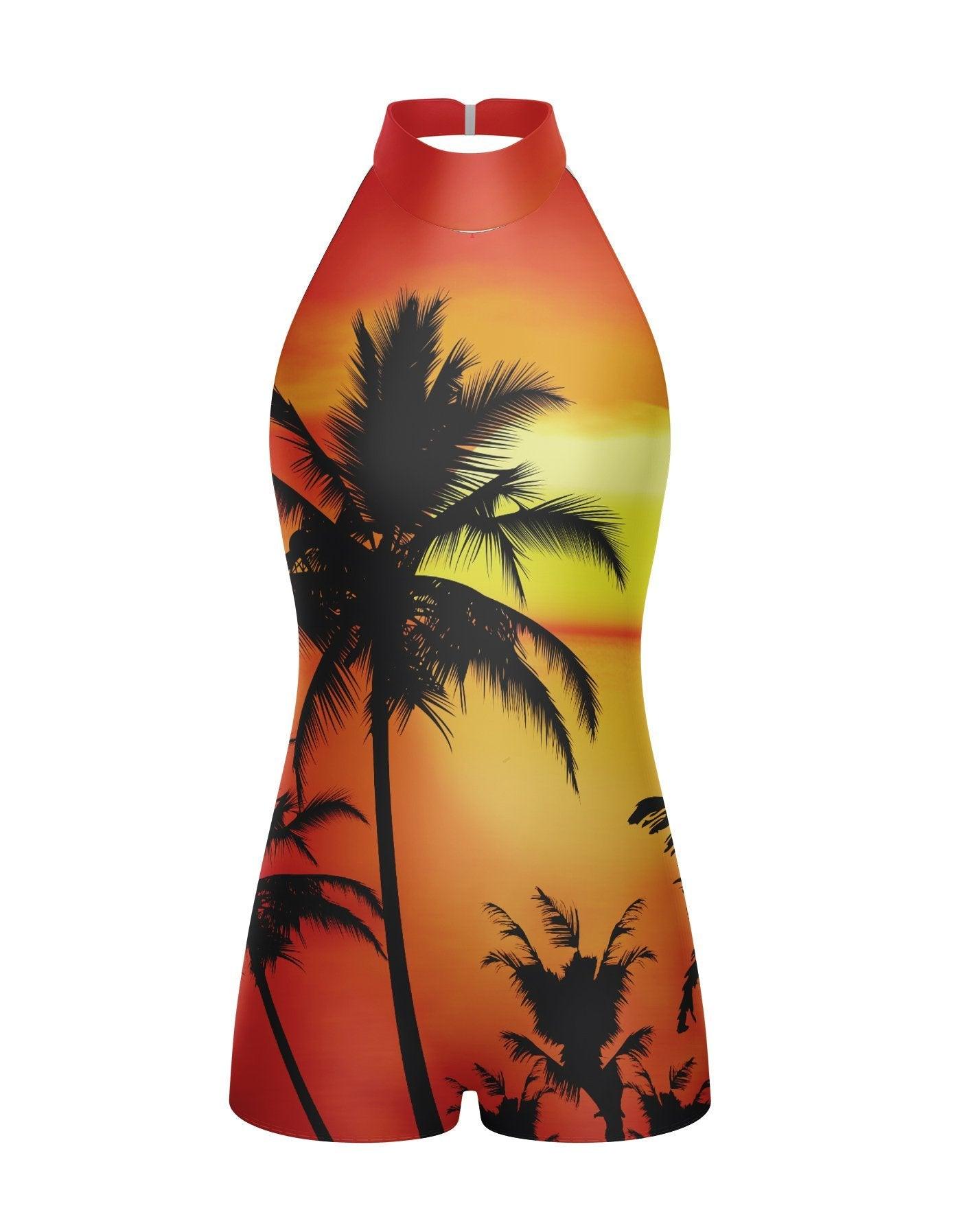 Tropical Halter Biketard