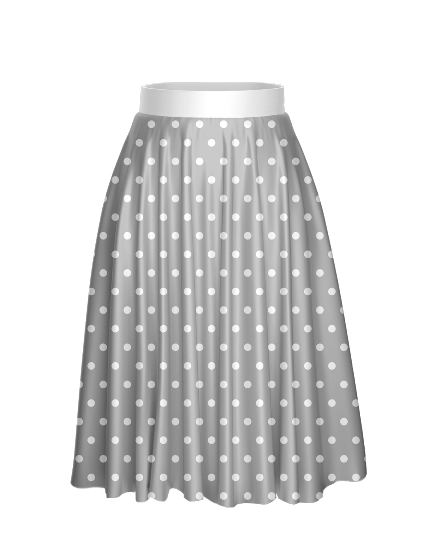 Guys and Dolls Calf Length Character Skirt with Tall Waistband