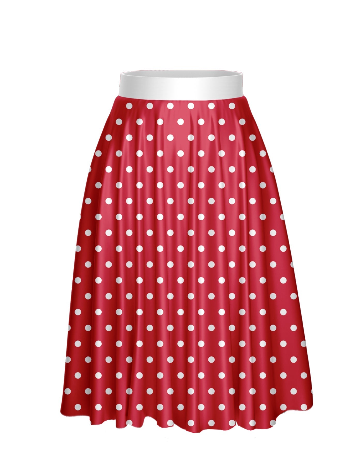Guys and Dolls Calf Length Character Skirt with Tall Waistband