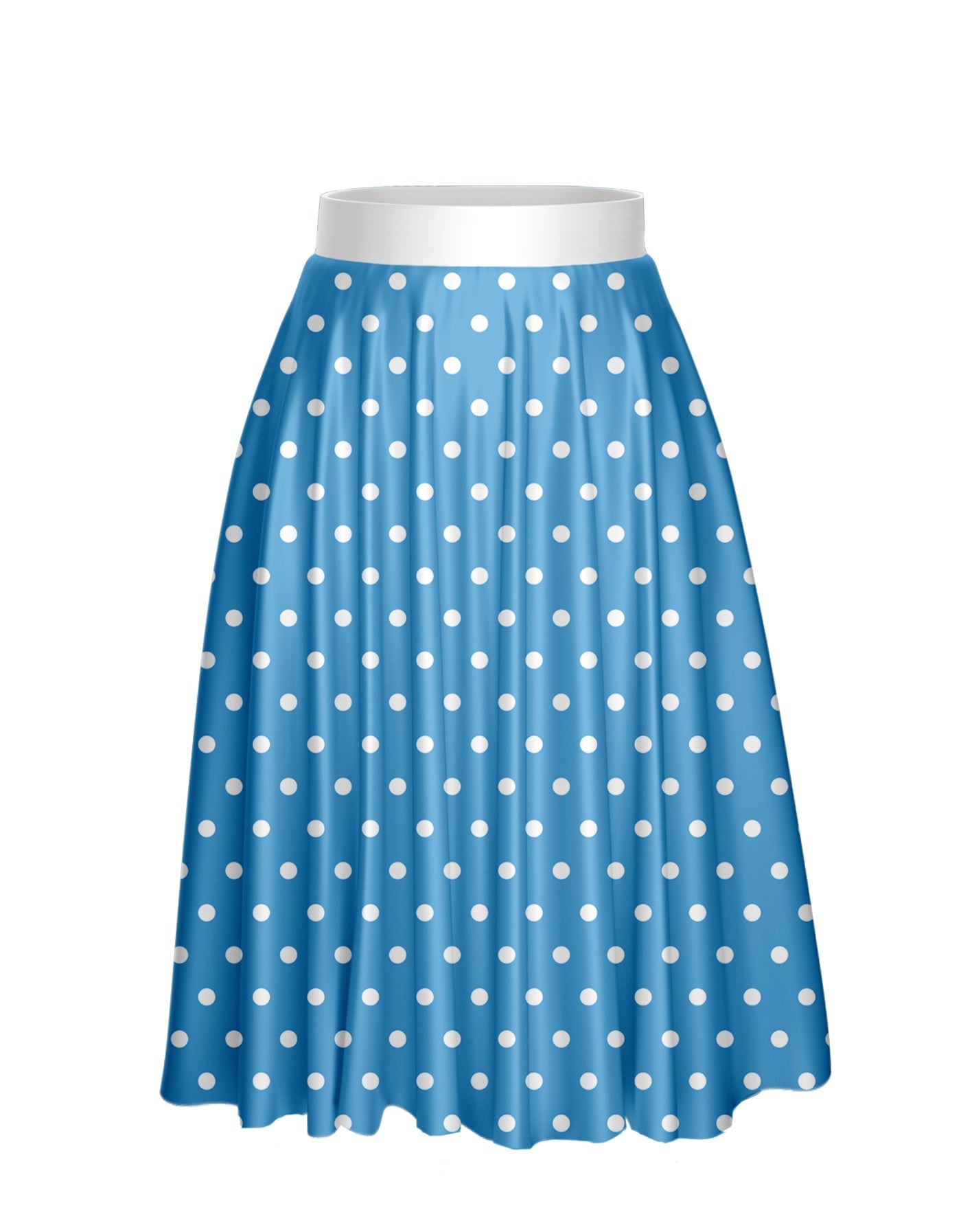 Guys and Dolls Calf Length Character Skirt with Tall Waistband