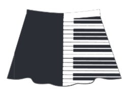 Piano Man Top Skirt 14 Inch Long