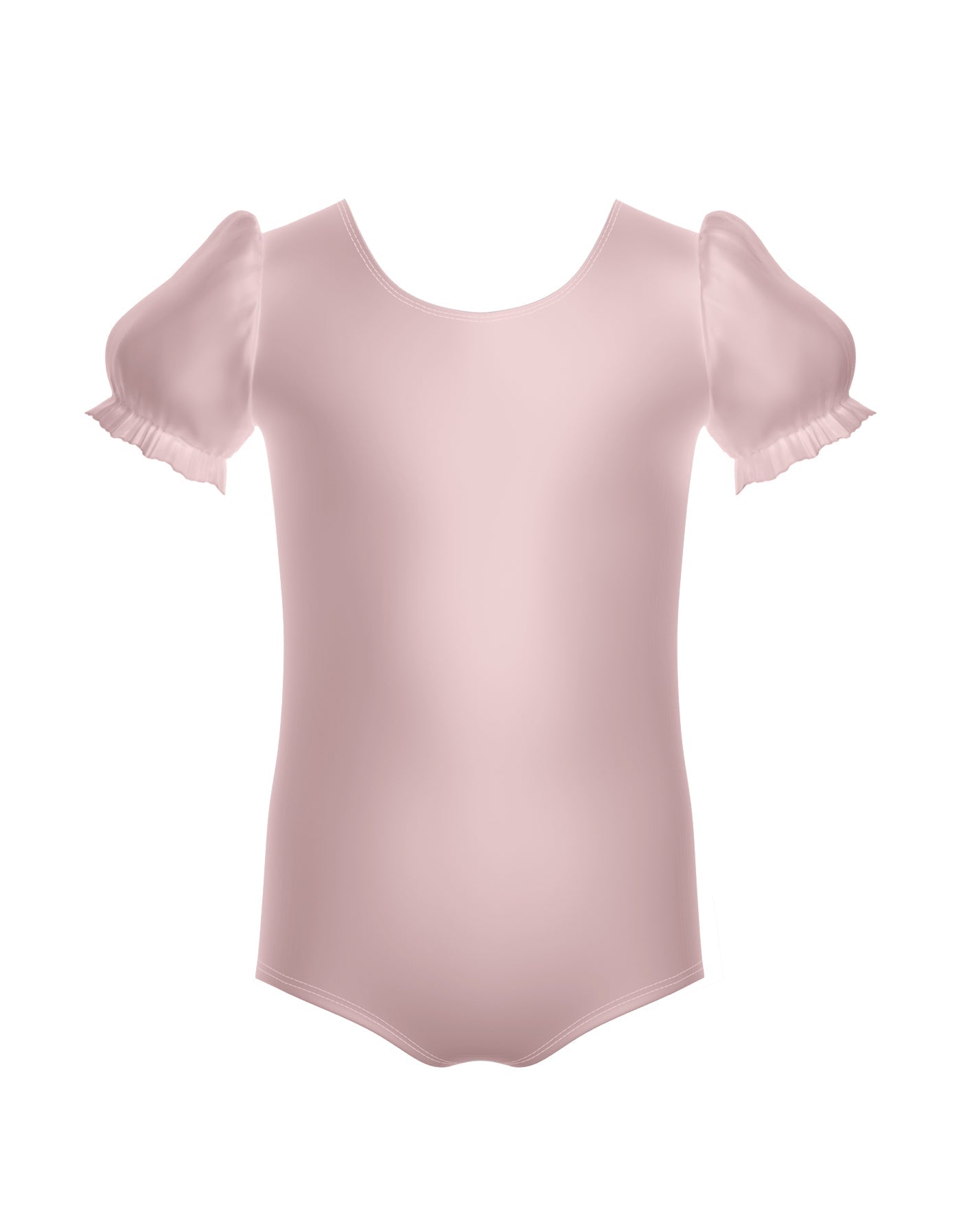 Solid Lycra Puff Sleeve Leotard