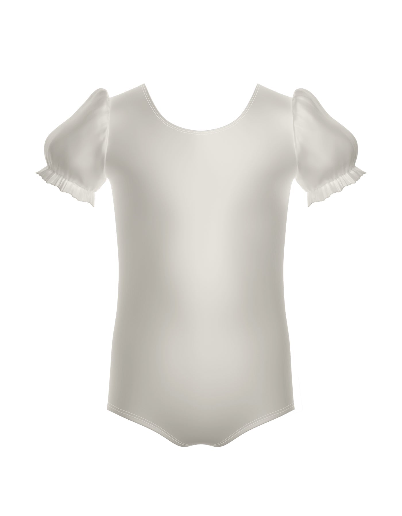 Solid Lycra Puff Sleeve Leotard