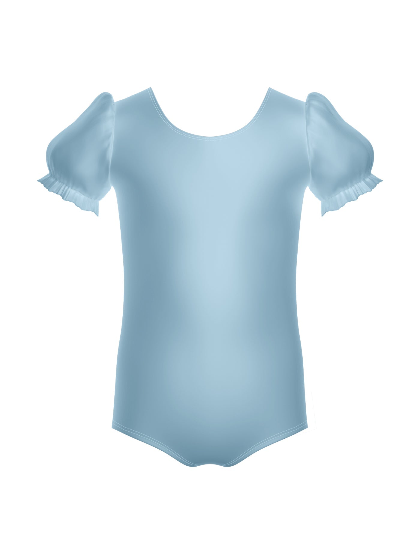 Solid Lycra Puff Sleeve Leotard