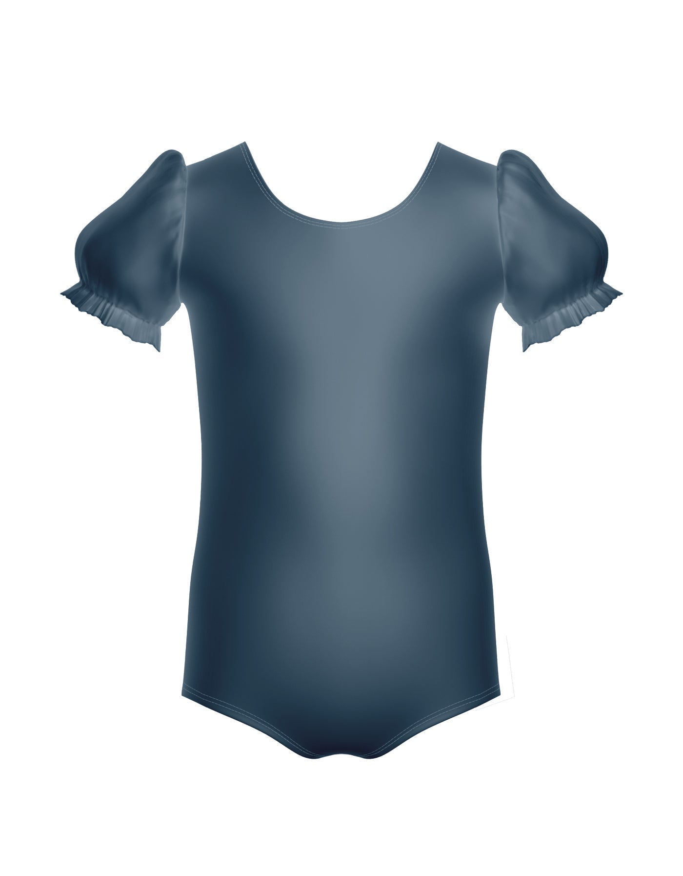 Solid Lycra Puff Sleeve Leotard