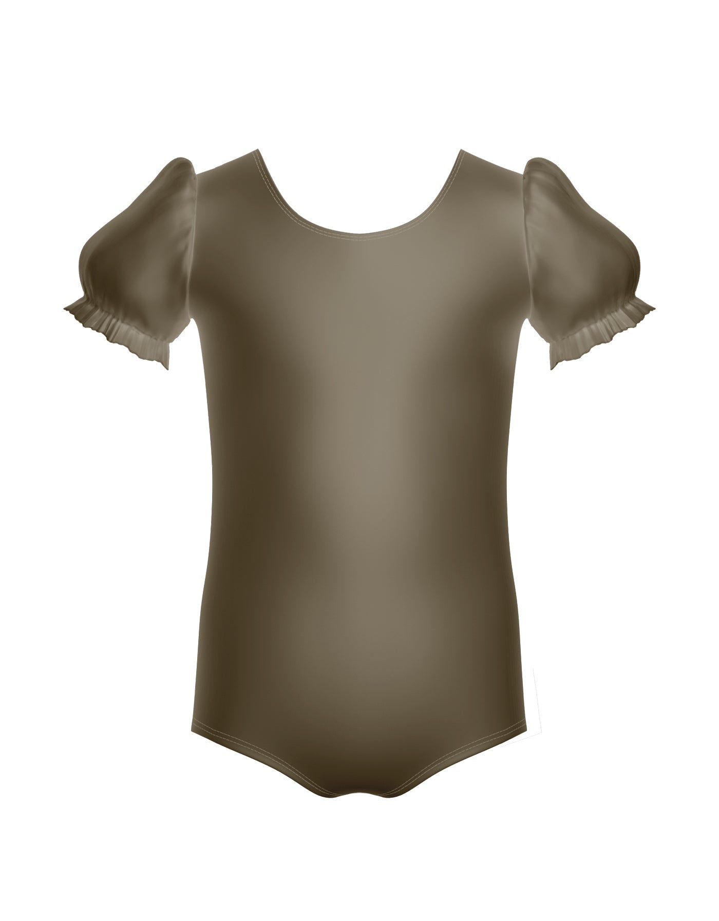 Solid Lycra Puff Sleeve Leotard