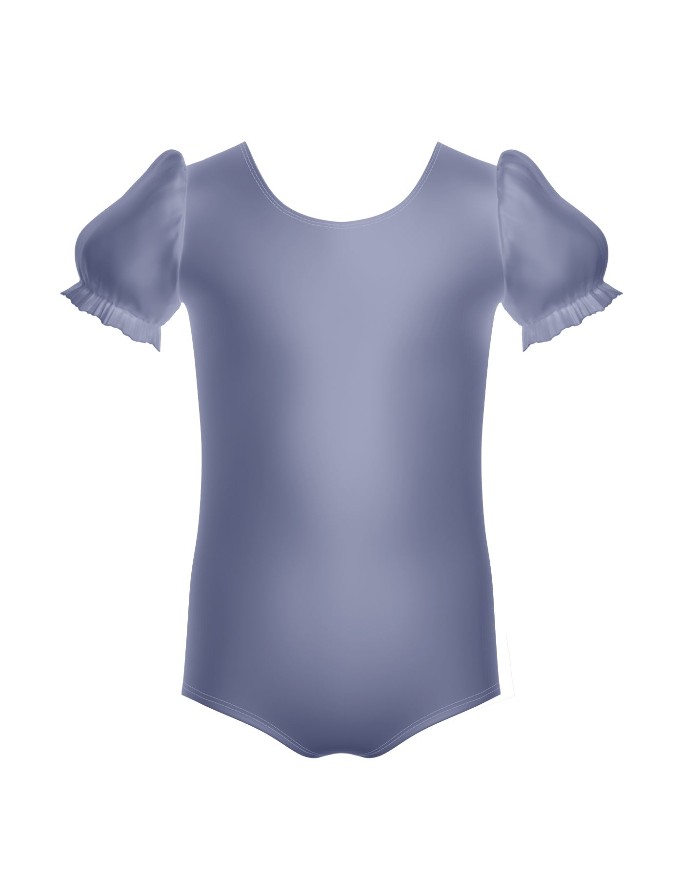 Solid Lycra Puff Sleeve Leotard
