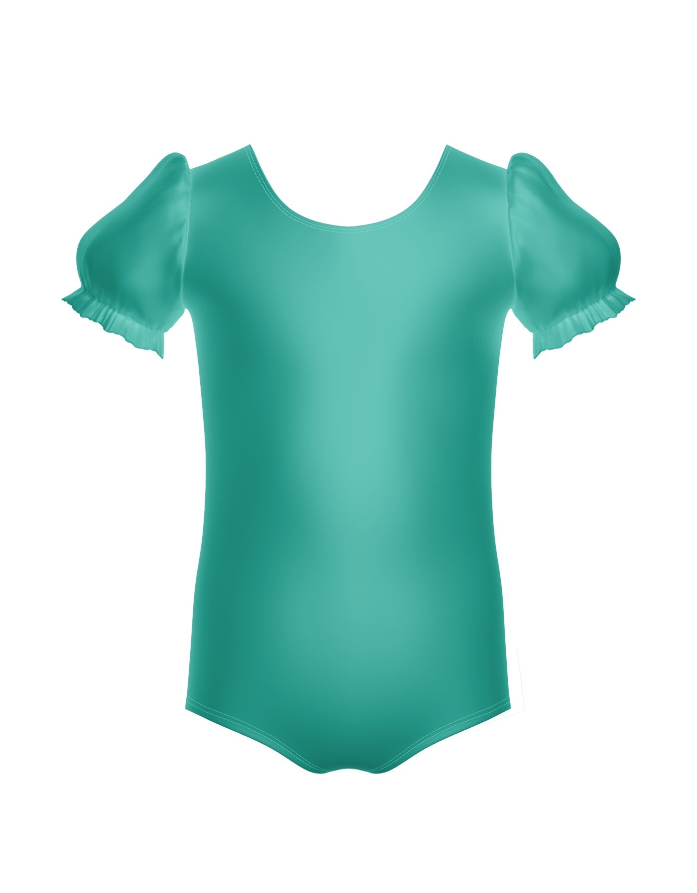 Solid Lycra Puff Sleeve Leotard