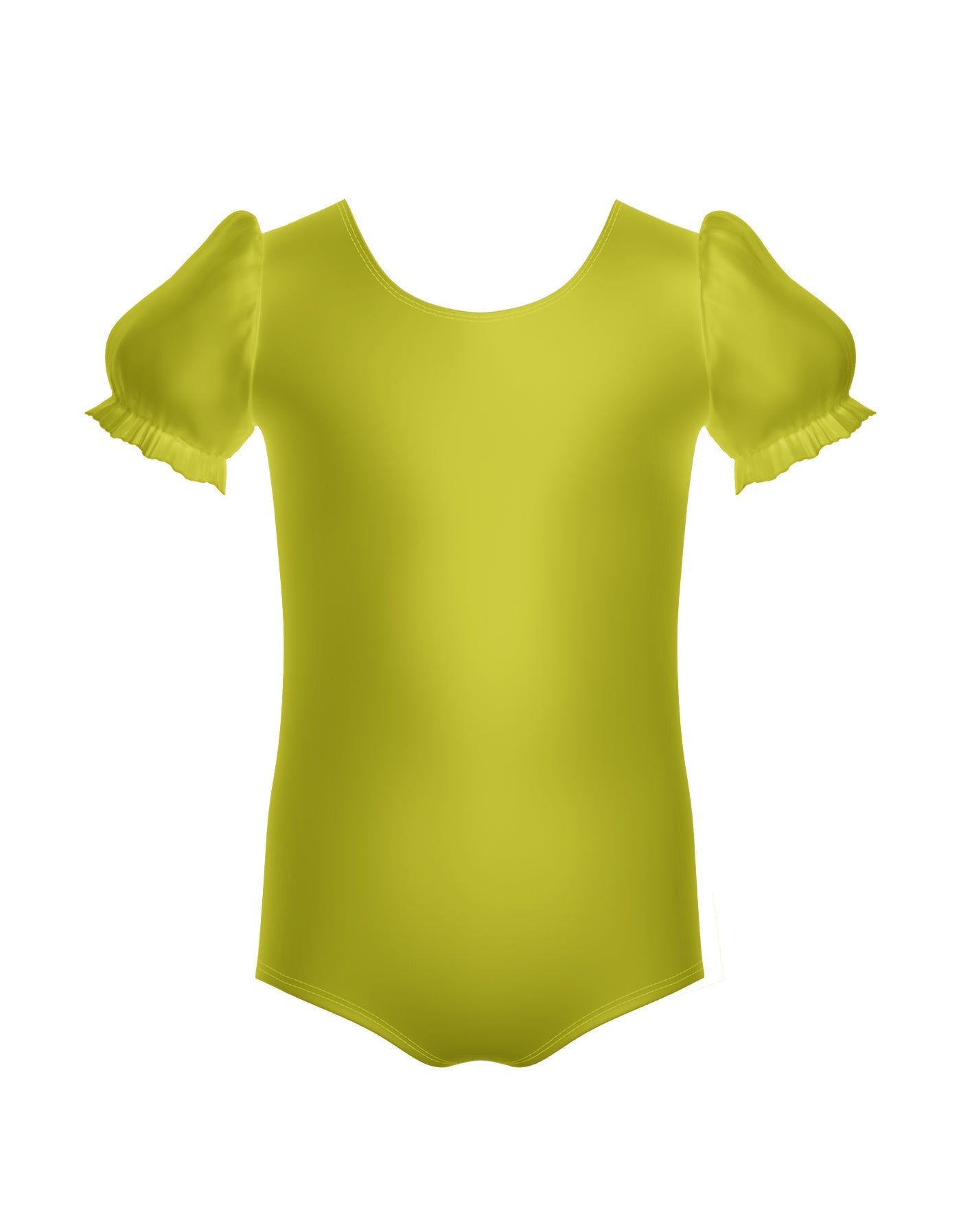 Solid Lycra Puff Sleeve Leotard
