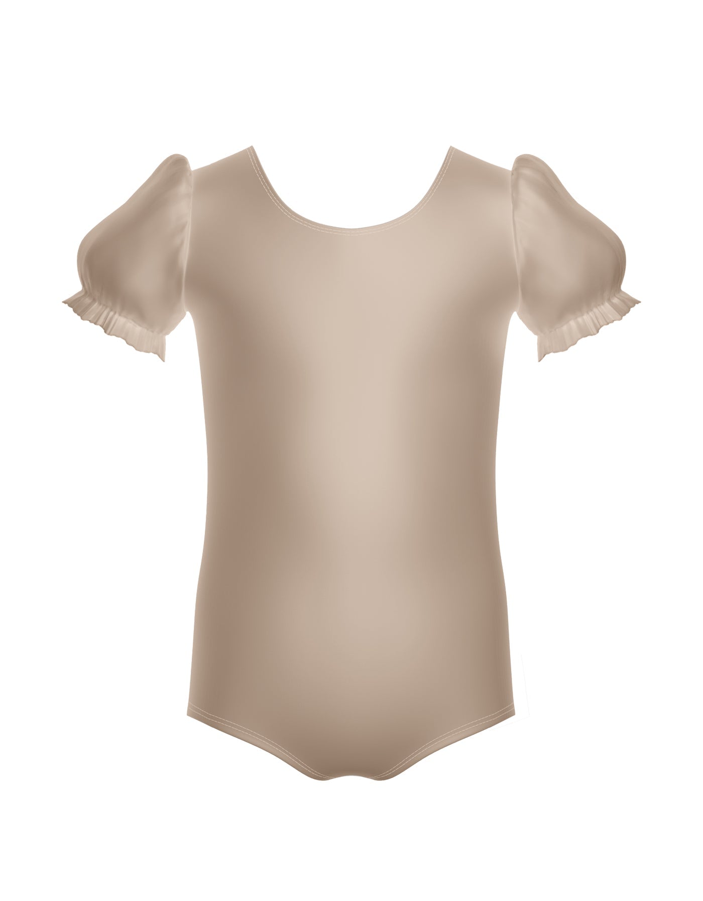Solid Lycra Puff Sleeve Leotard