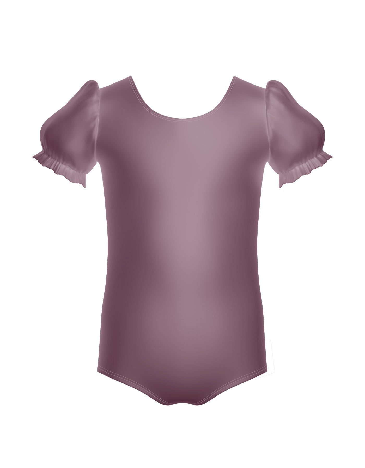 Solid Lycra Puff Sleeve Leotard