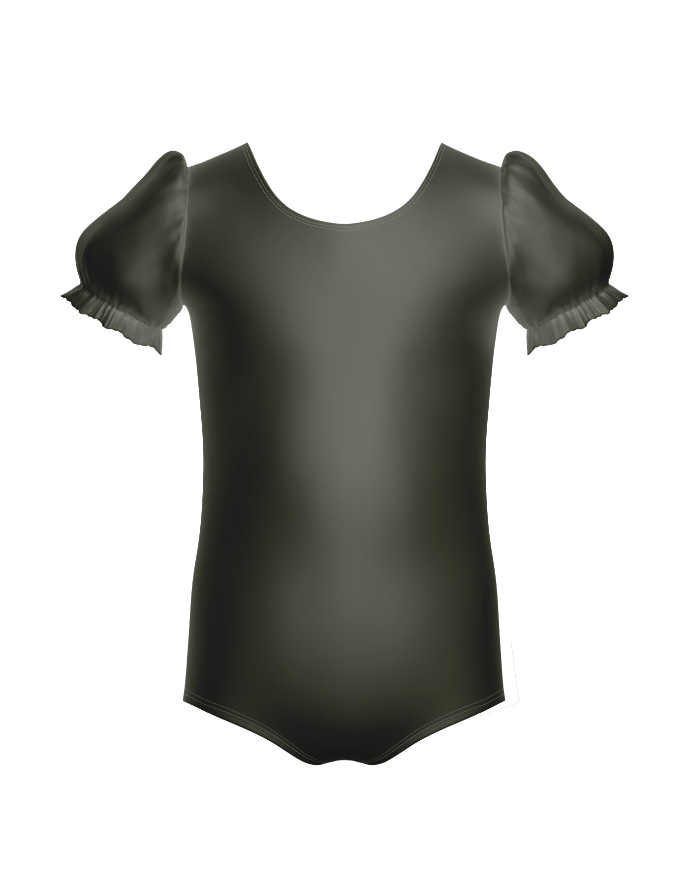 Solid Lycra Puff Sleeve Leotard